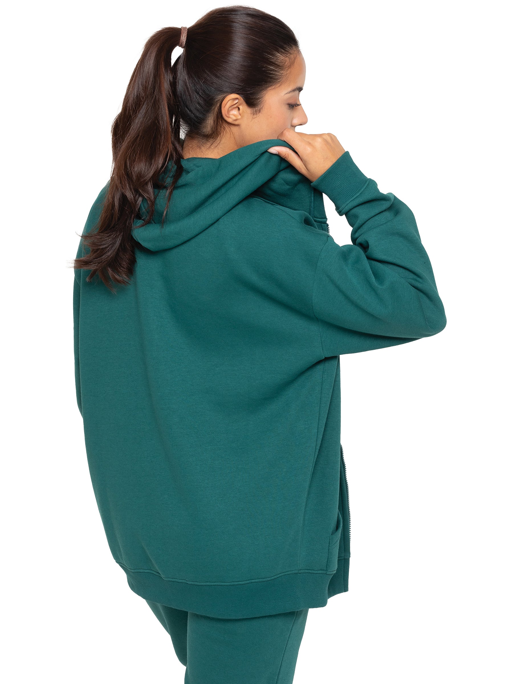 Womens Oversized Zipped Hoodie