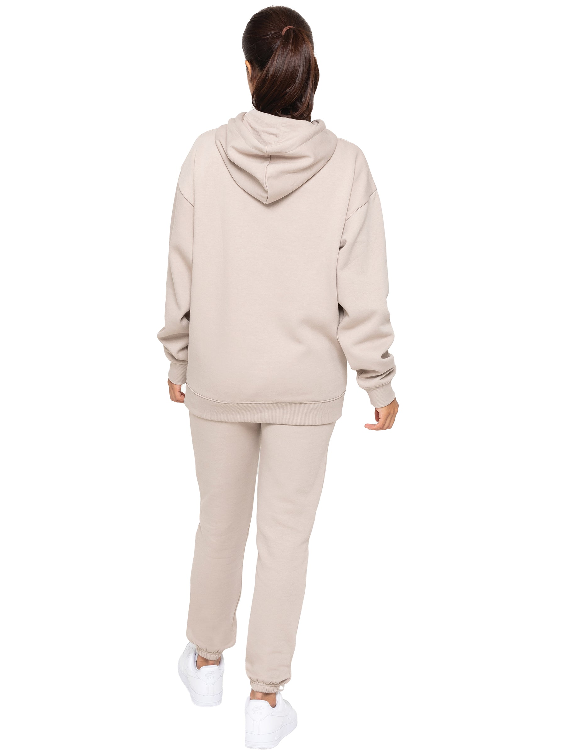 Enzo Womens Oversized Pullover Hoodie Tracksuit Set