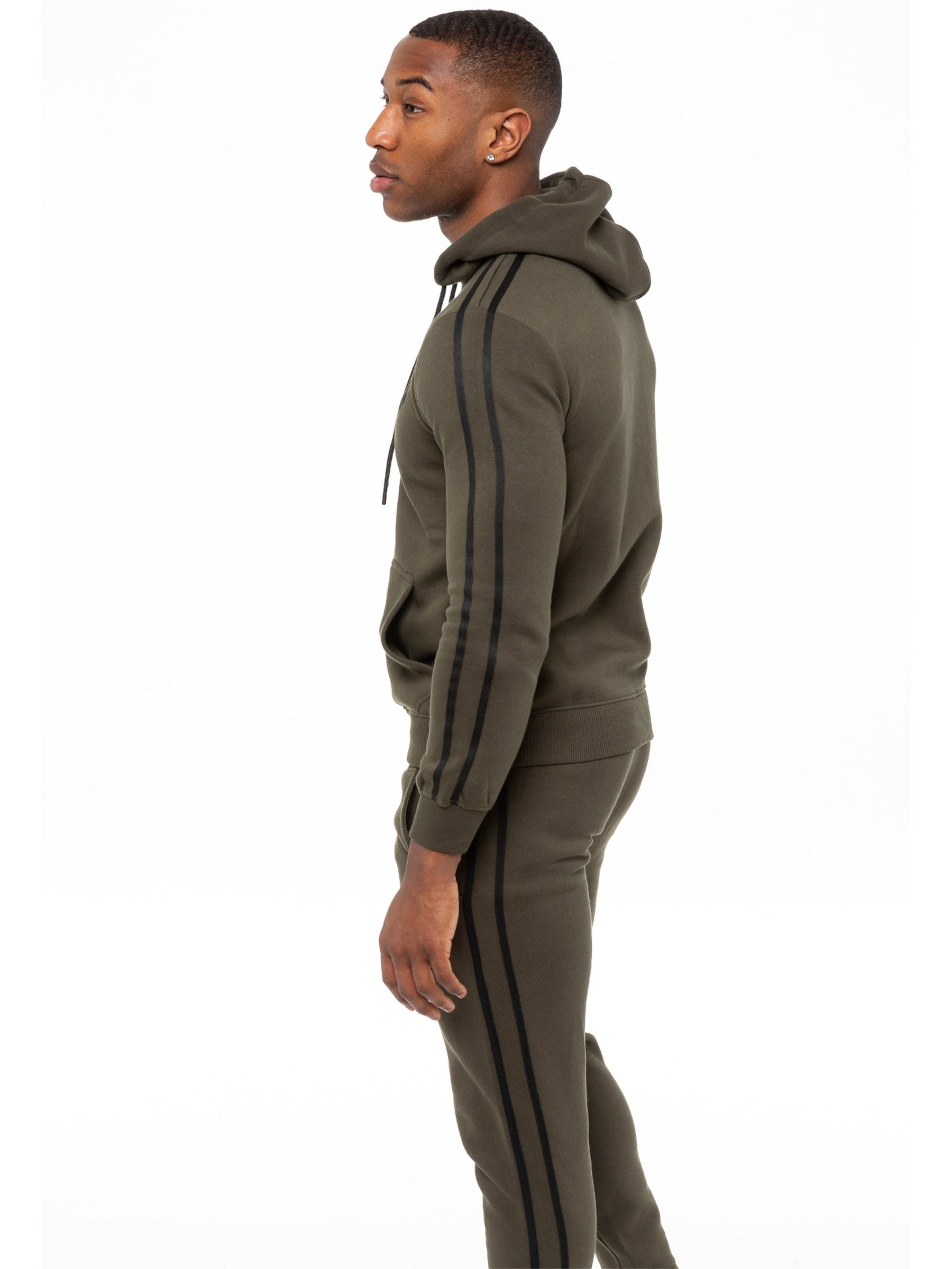 EZOHD584T Copy of Mens Striped Fleece Pullover Hoody | Enzo Designer Menswear ENZO RAWDENIM