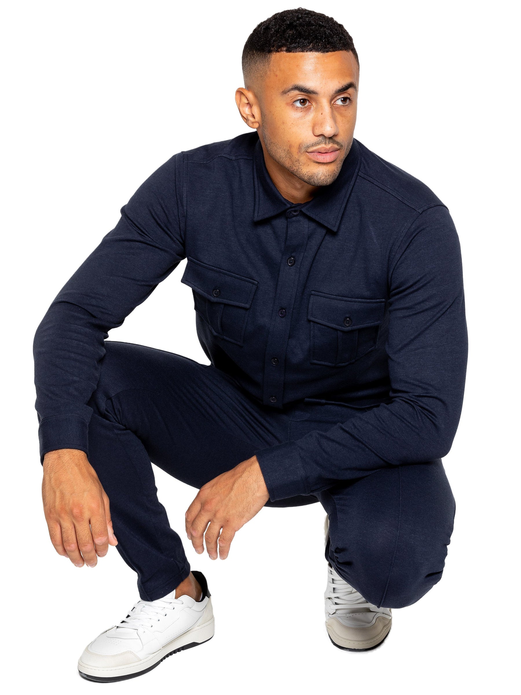 EZSH616 & EZJG618 Copy of Enzo | Mens Overshirt Tracksuit Set ENZO RAWDENIM