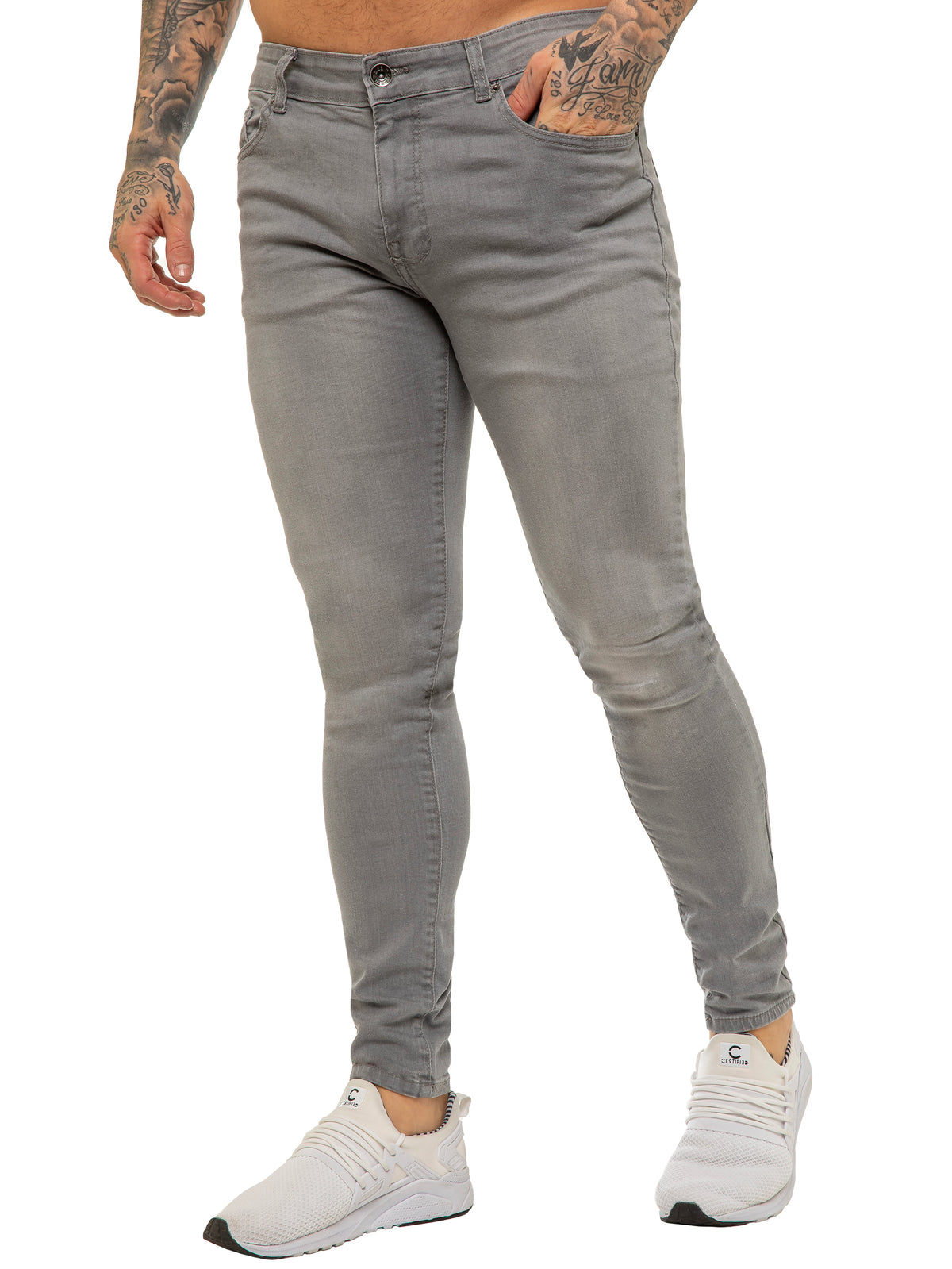Enzo | Mens Designer Stretch Skinny Fit Jeans