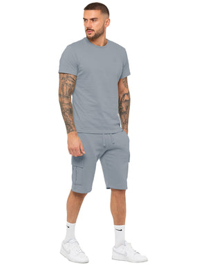 Enzo | Mens Cargo Fleece Shorts