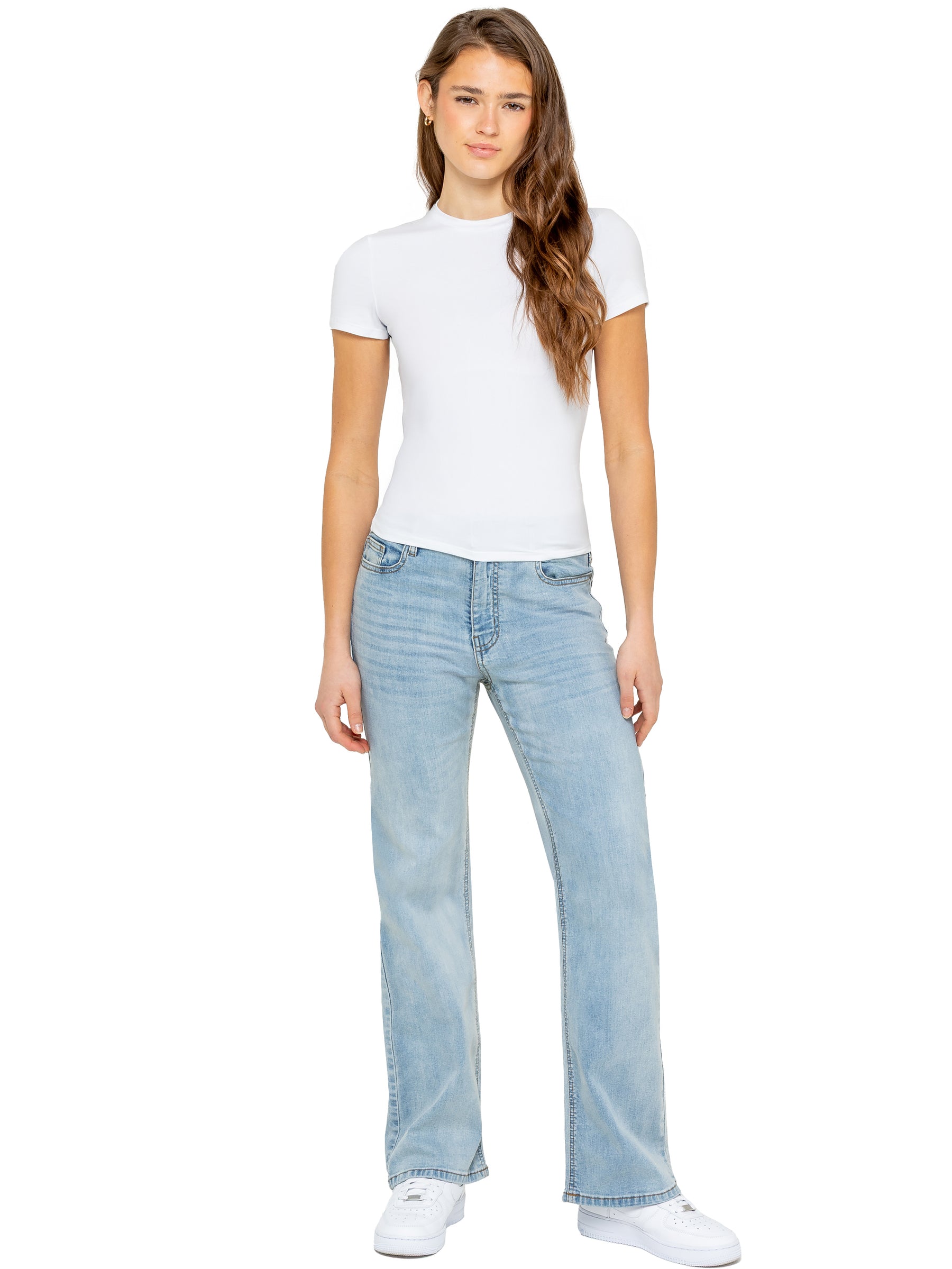 Enzo | Womens Wide Leg Jeans