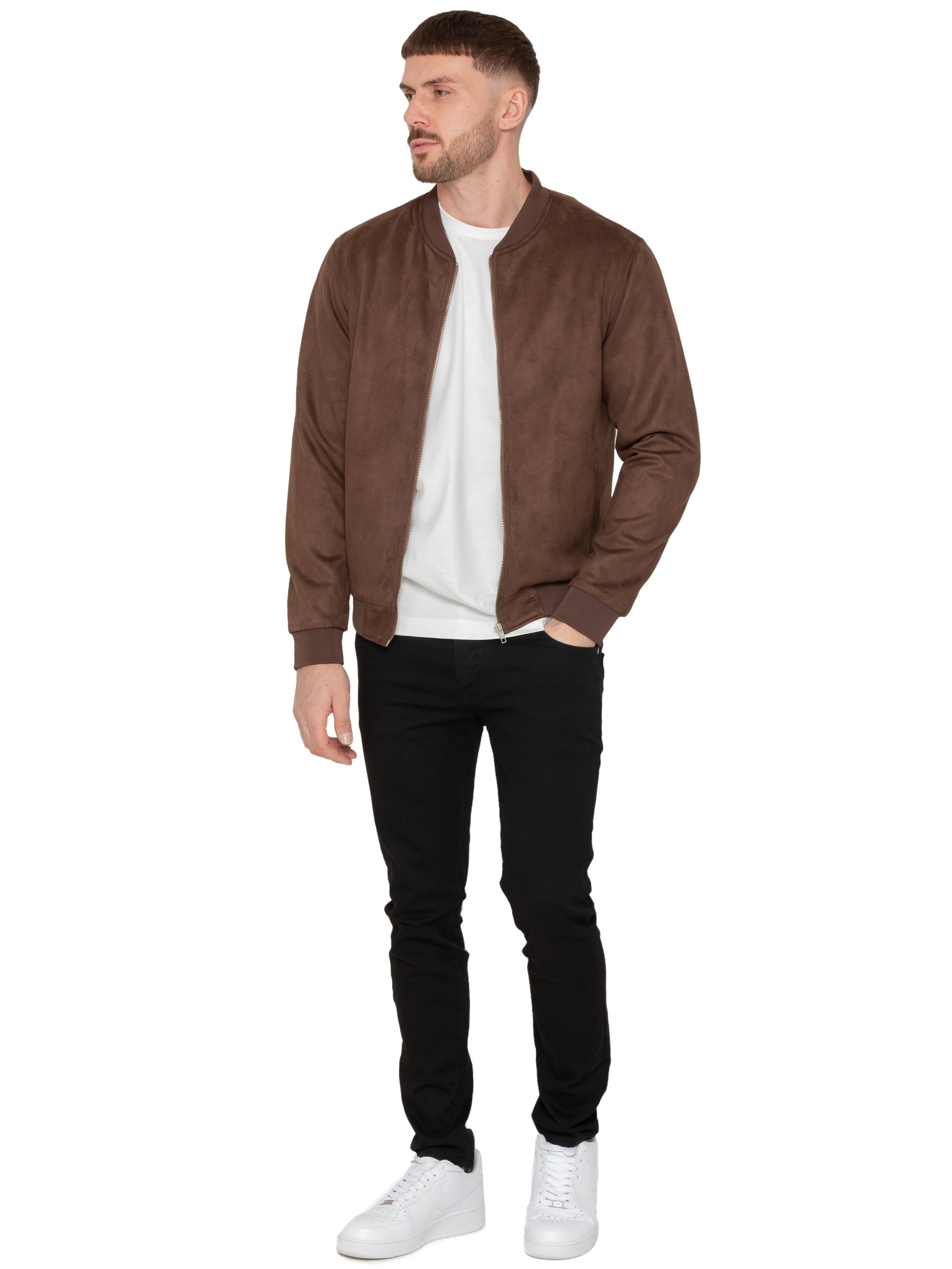 Enzo Milano | Mens Suede Bomber Jacket