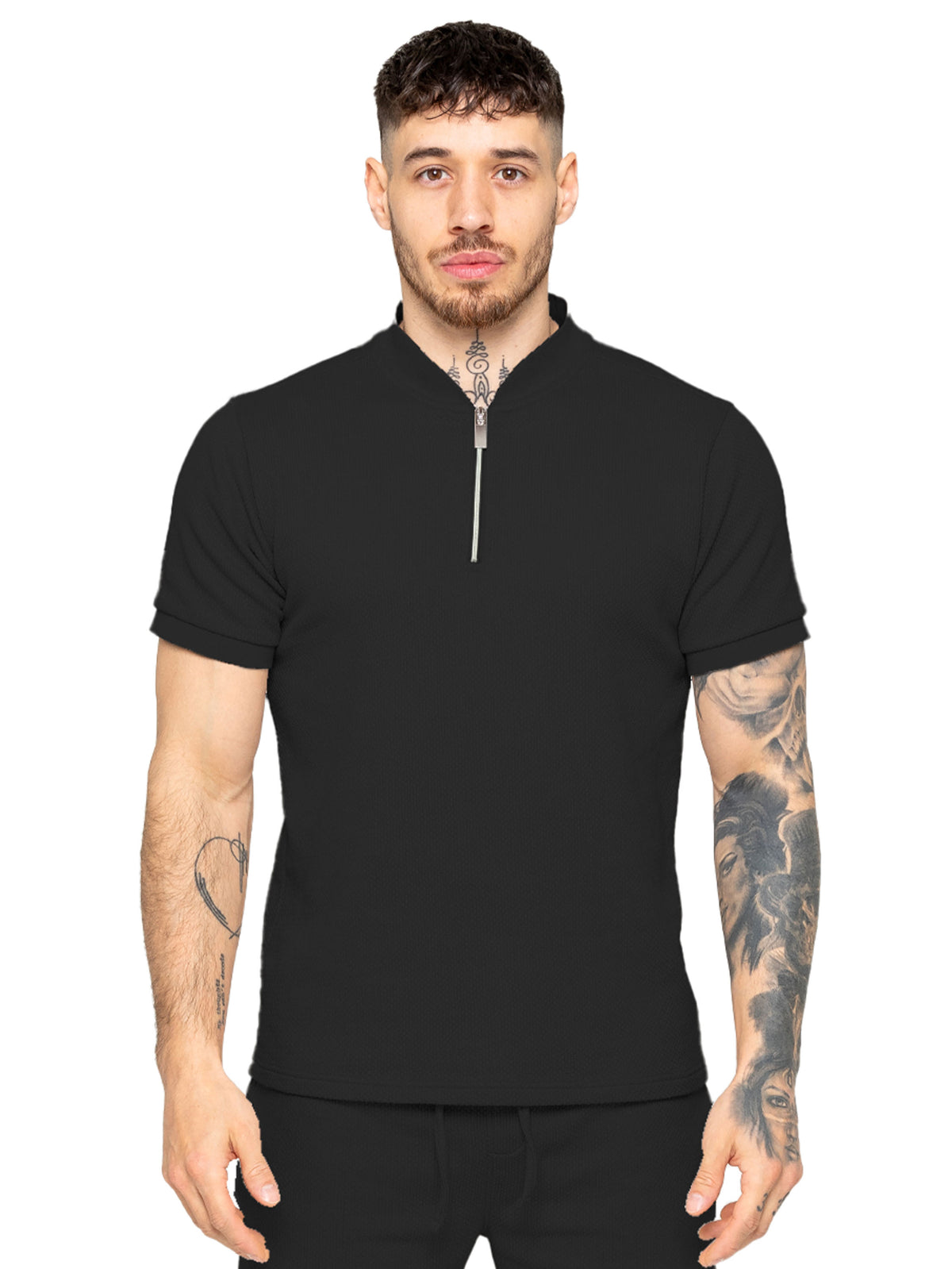 Enzo | Mens Zip T-Shirt