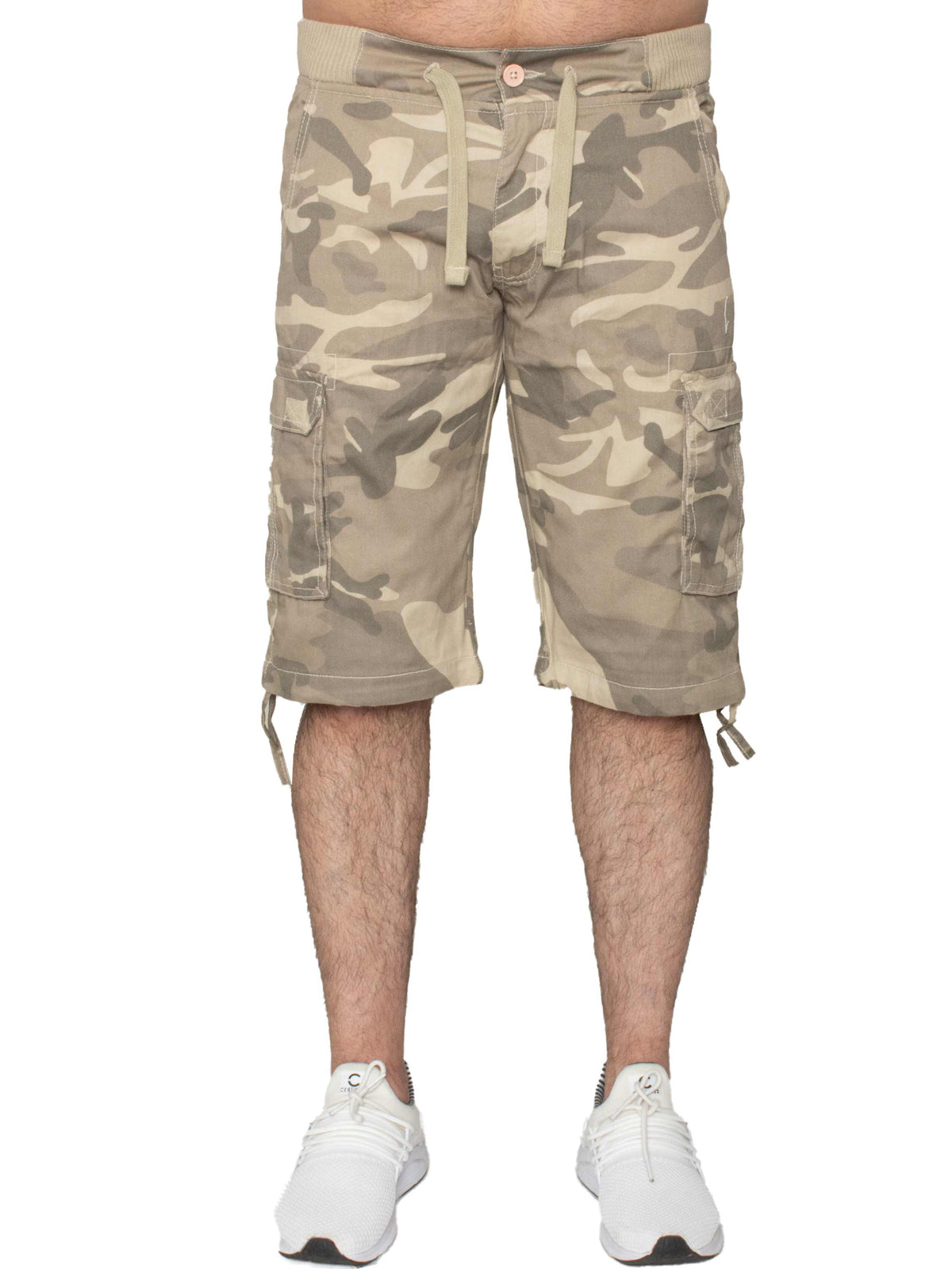 EZS409 Enzo | Mens Cargo Combat Camo Shorts ENZO RAWDENIM