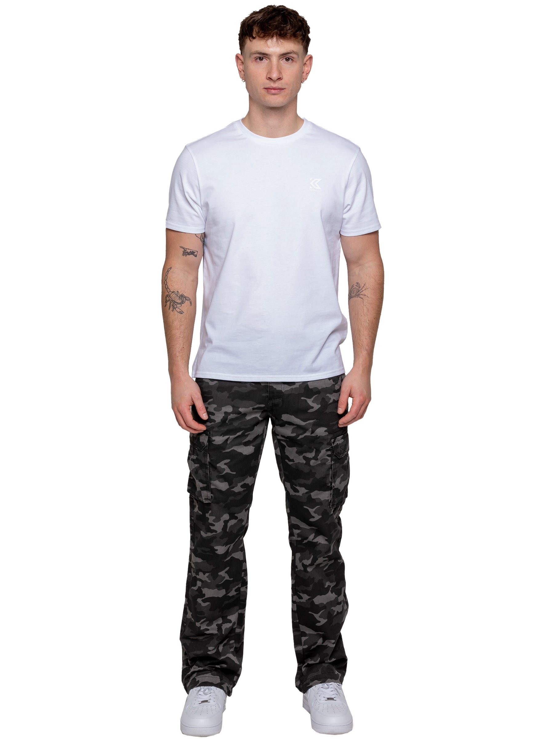 Kruze | Mens Cargo Camo Trousers