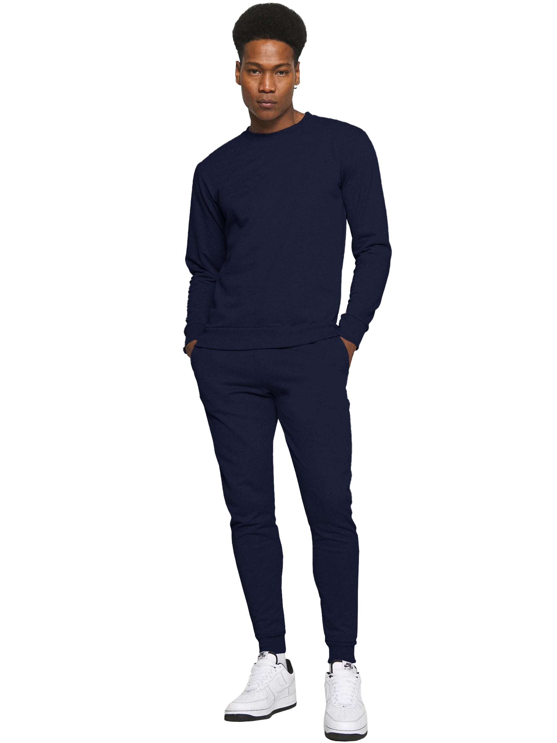 Kruze | Mens Pullover Hoodie Zipped Fleece Tracksuit Set