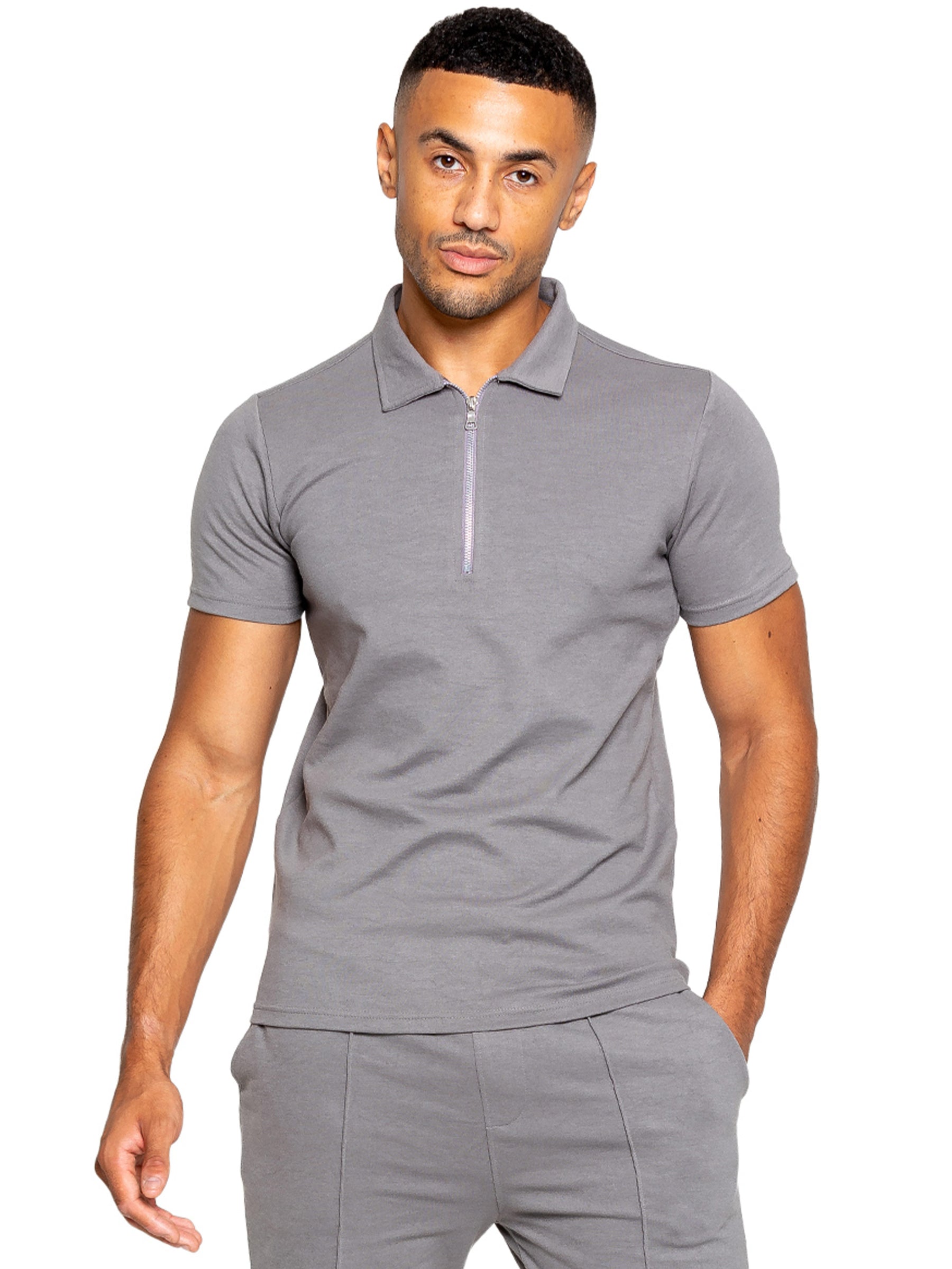 Mens zip up polo shirts online