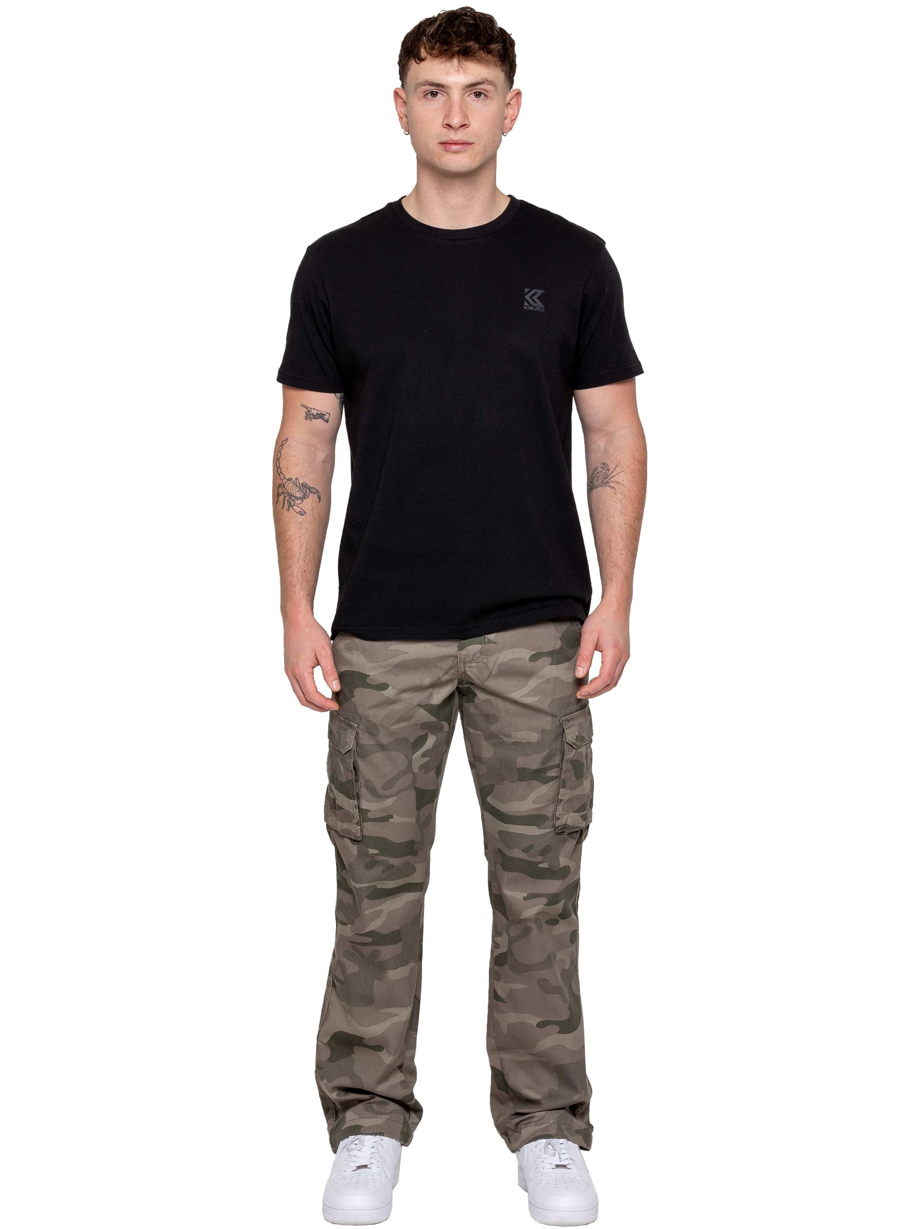 Kruze | Mens Cargo Camo Trousers