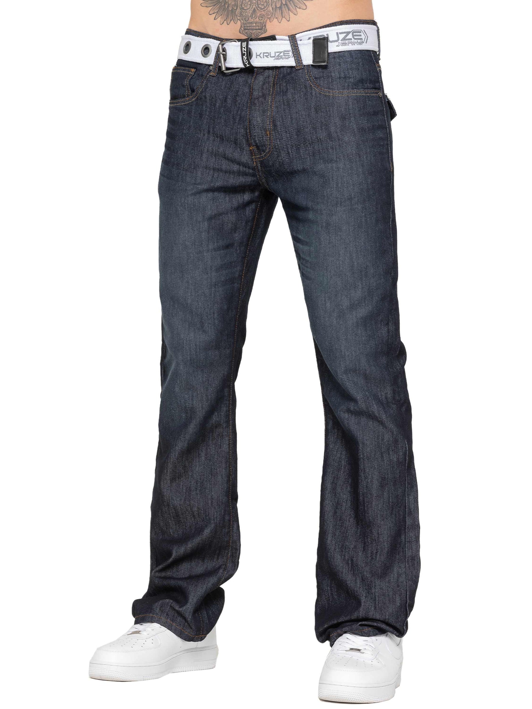 Kruze | Mens Bootcut Denim Jeans