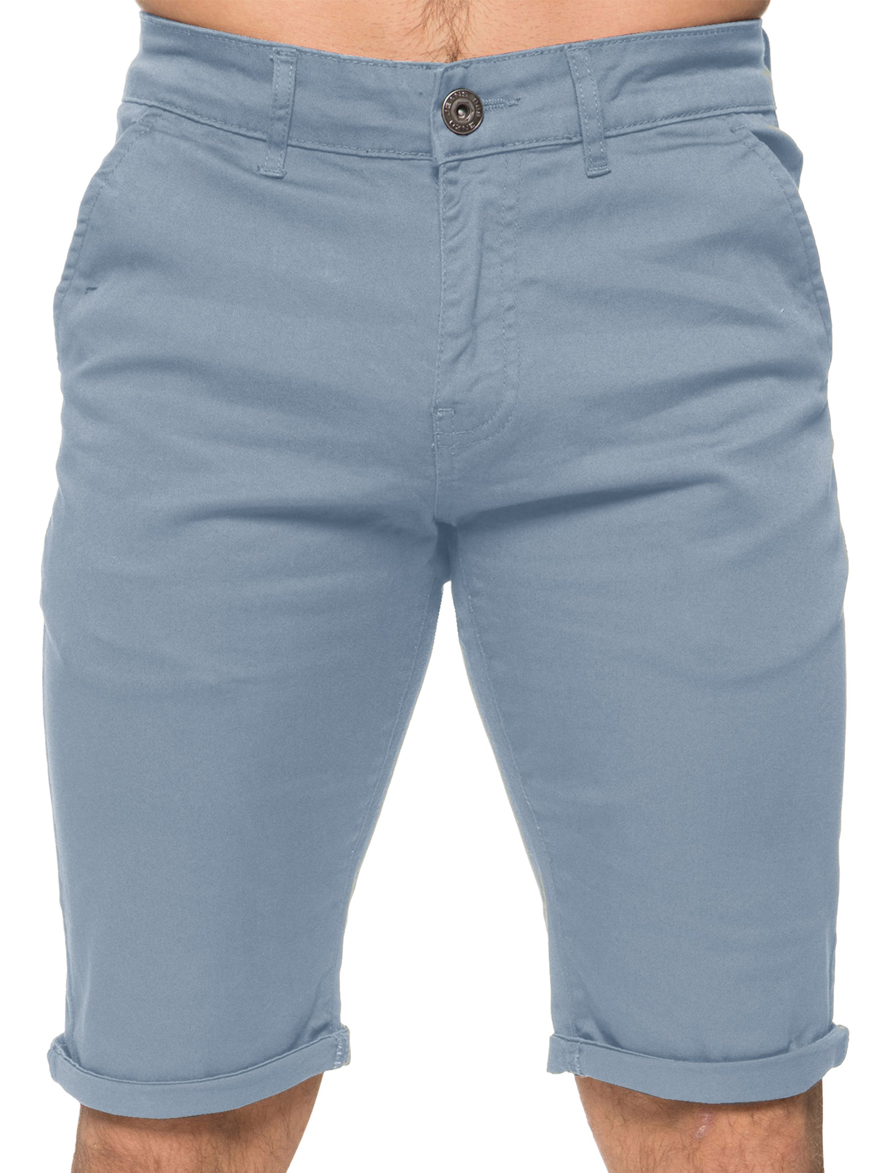 Enzo Mens Slim Fit Chino Shorts