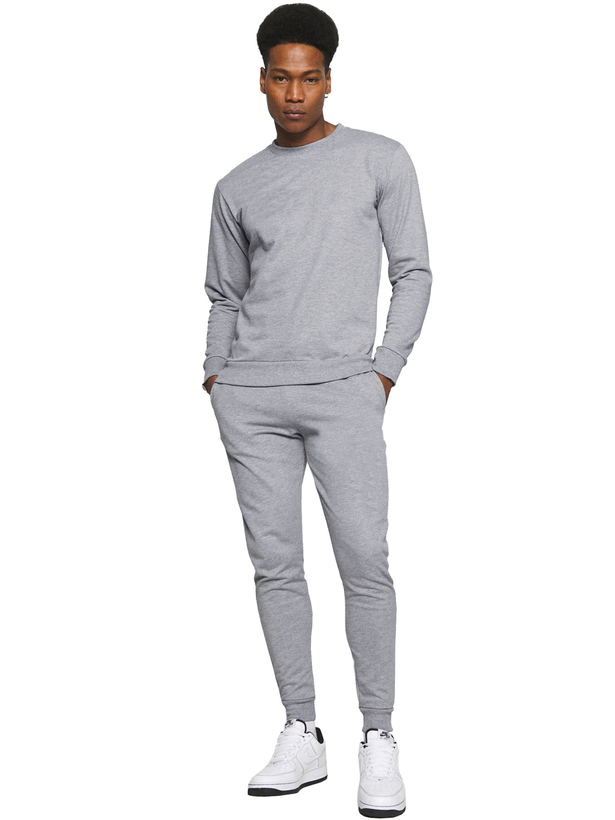Kruze | Mens Pullover Hoodie Zipped Fleece Tracksuit Set