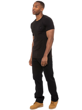Enzo | Mens Regular Tapered Fit Designer Jeans