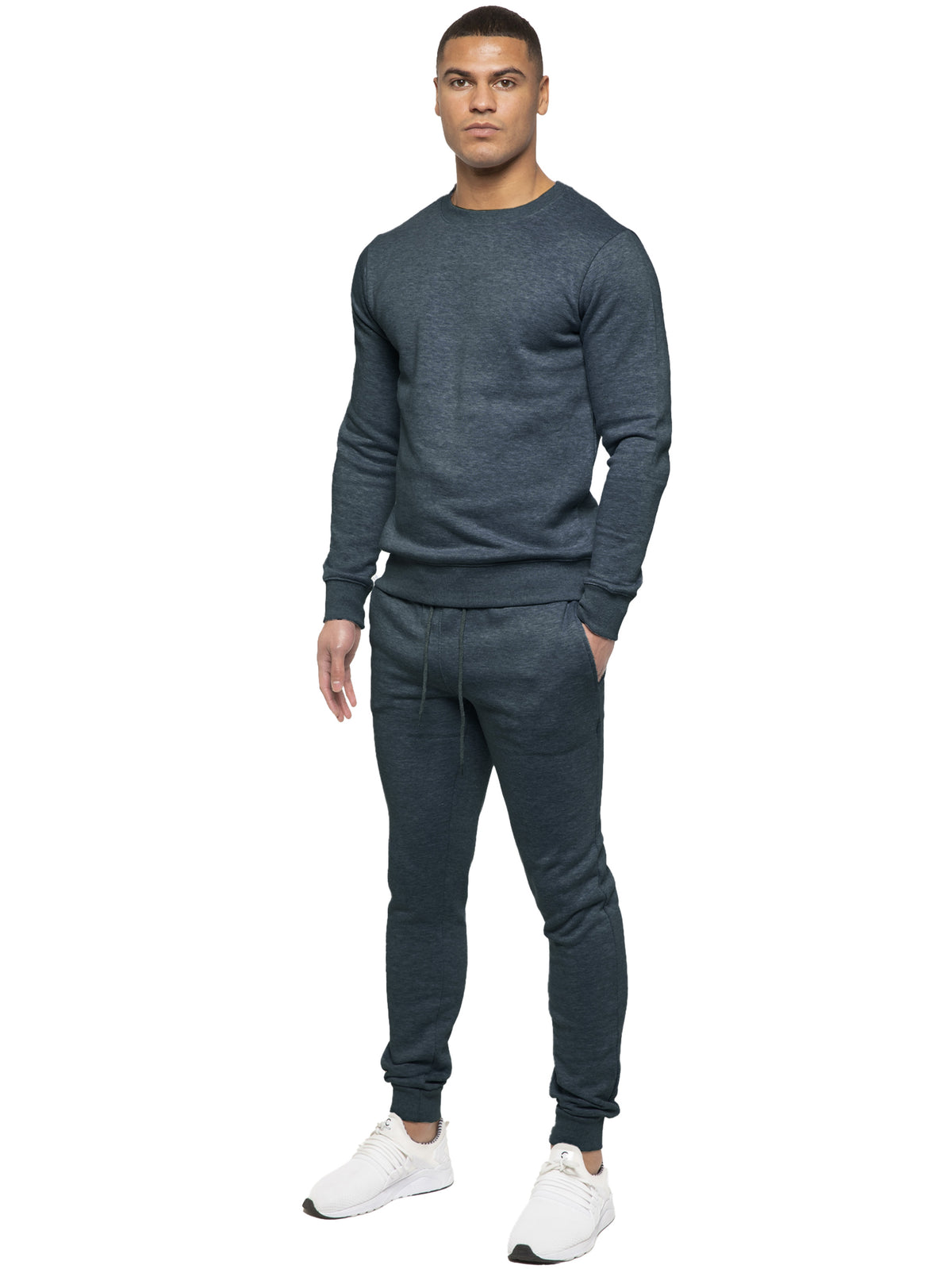 Kruze | Mens Pullover Hoodie Zipped Fleece Tracksuit Set