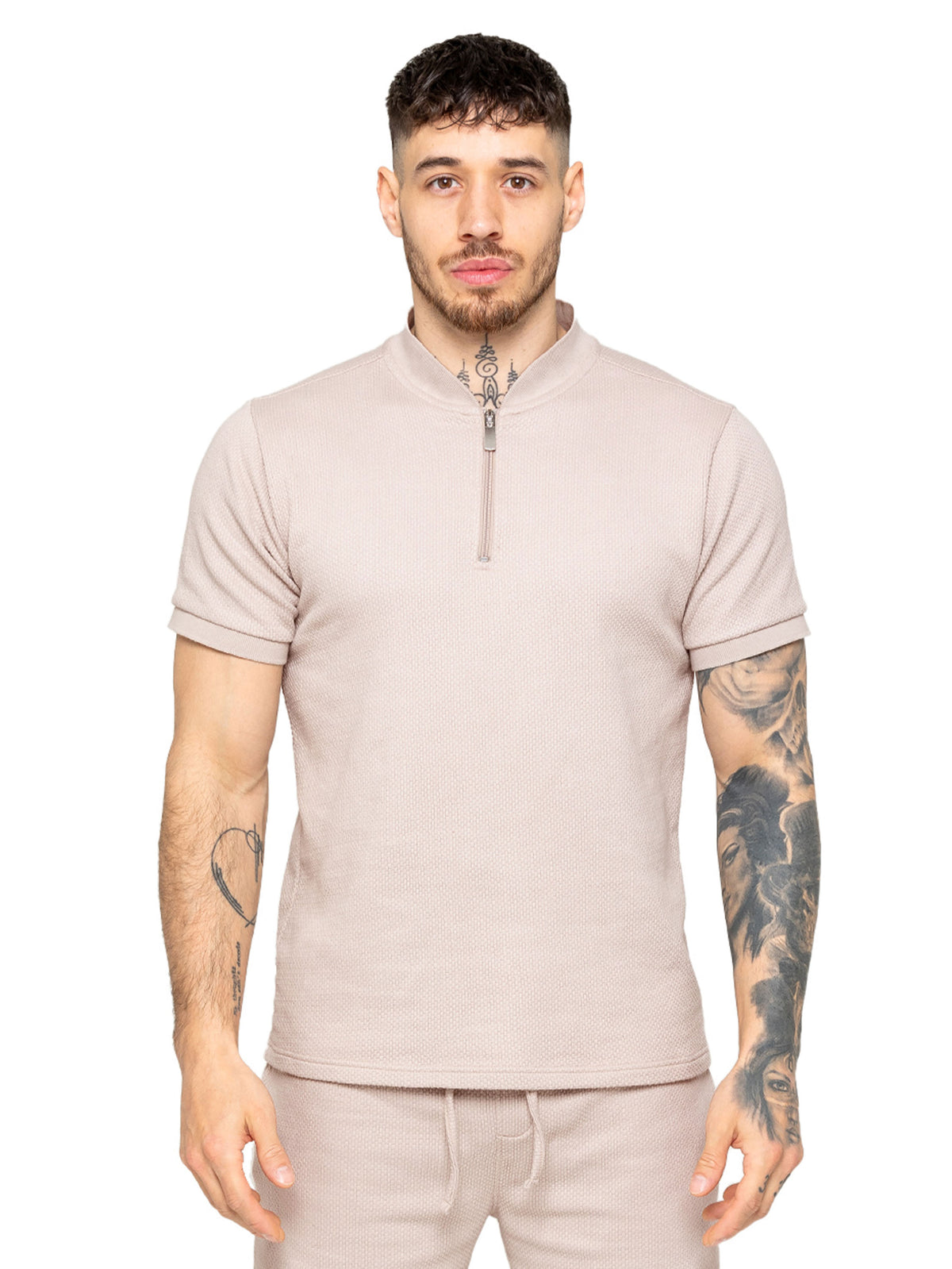 Enzo | Mens Zip T-Shirt