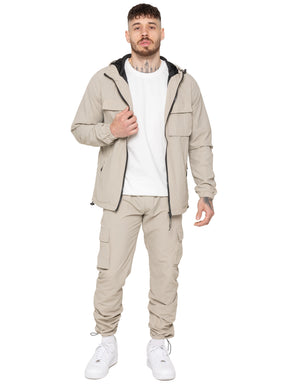 Enzo Milano | Mens Poly Cargo Tracksuit Set