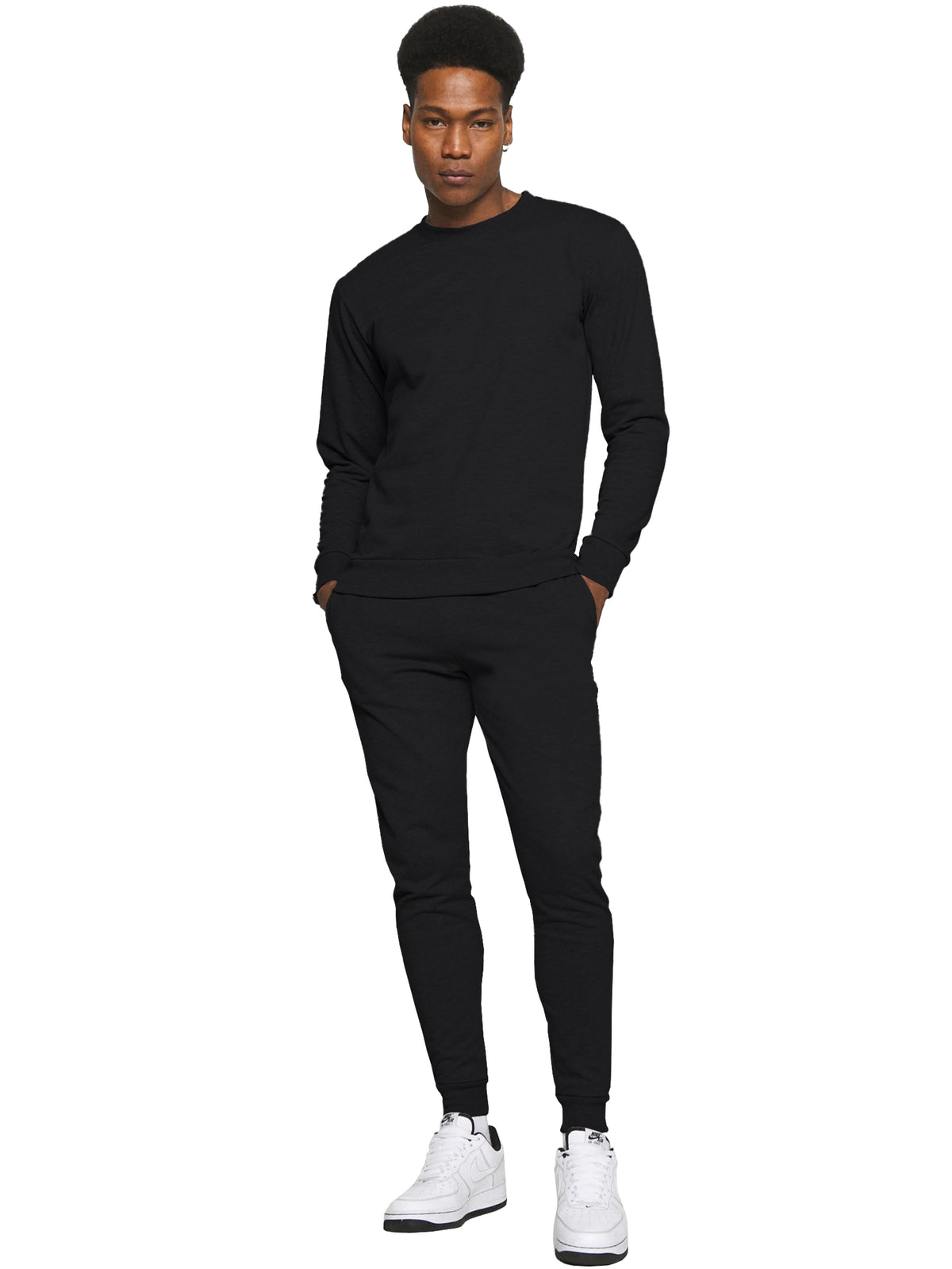 Kruze | Mens Pullover Hoodie Zipped Fleece Tracksuit Set