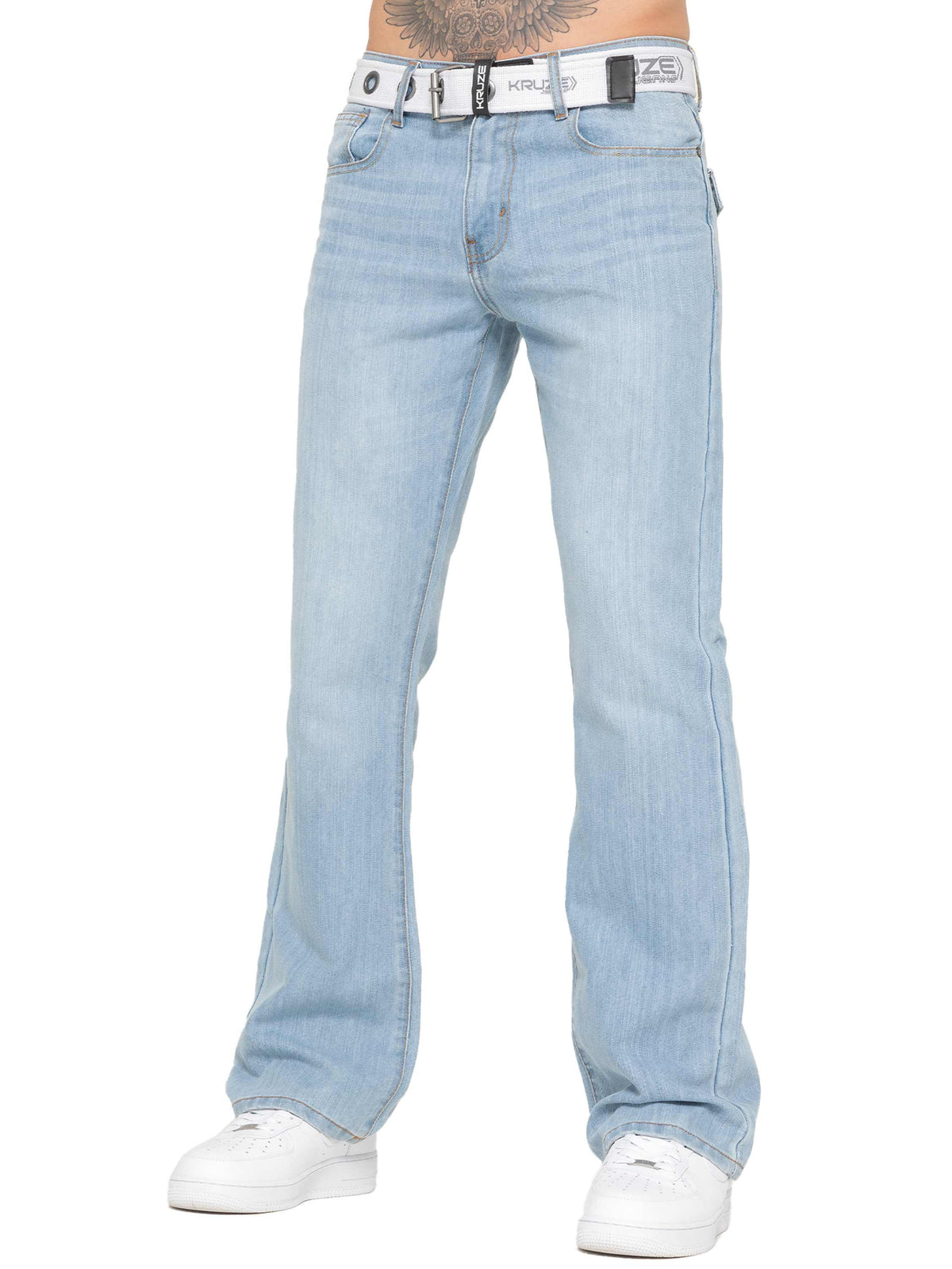 Kruze | Mens Bootcut Denim Jeans