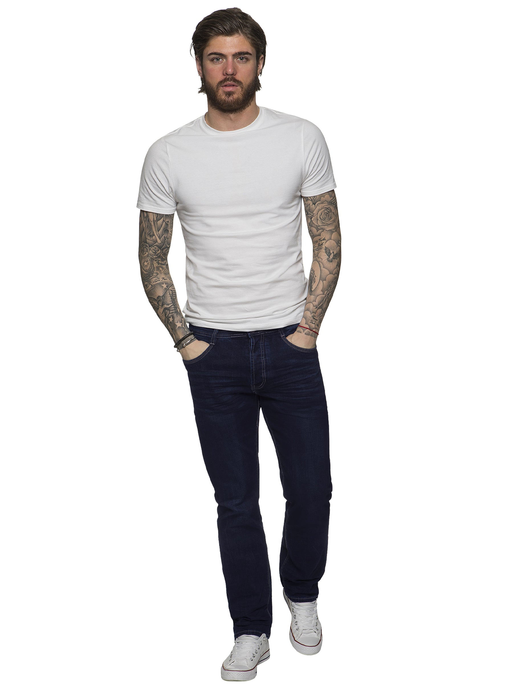 EM538 ETO | Mens Designer Tapered Fit Stretch Denim Jeans ETO RAWDENIM