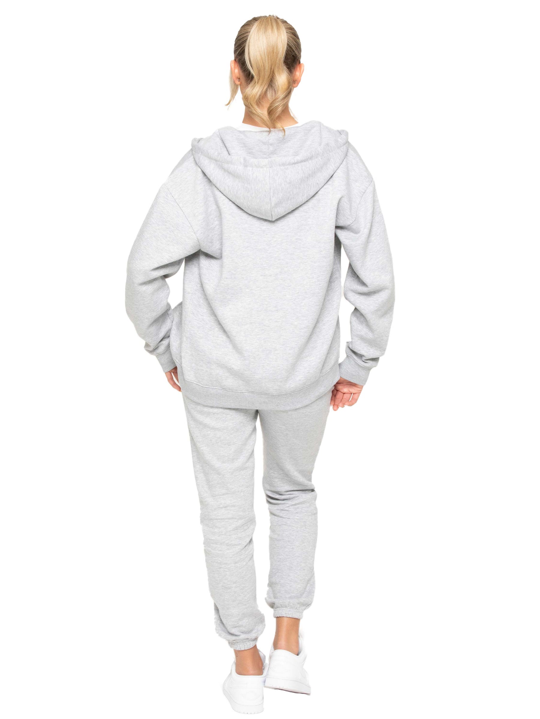 EZLHDZ596 NEW Womens Oversized Zipped Hoodie - Clearance ENZO RAWDENIM