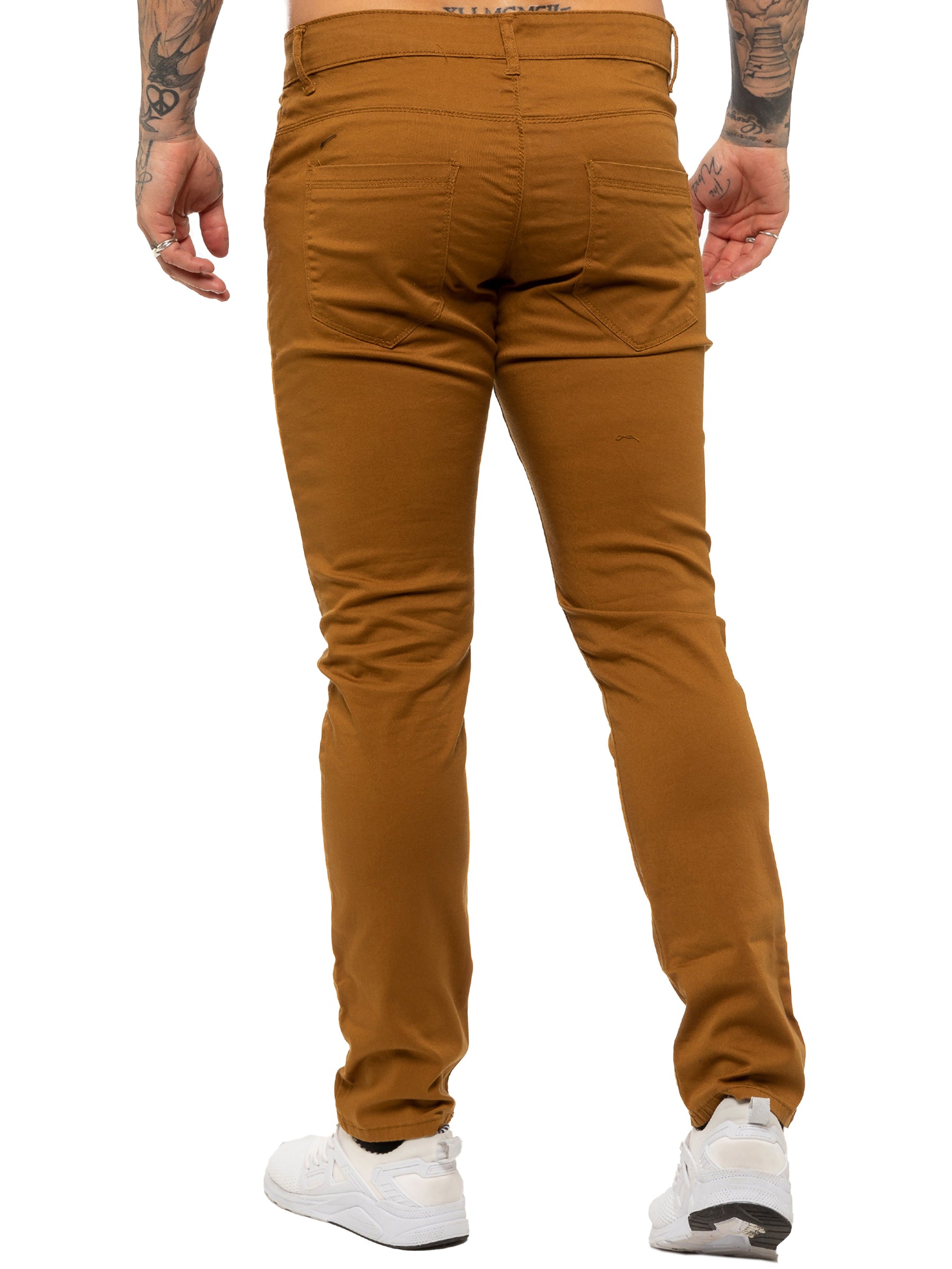 Kruze | Mens Slim Fit Stretch Chinos