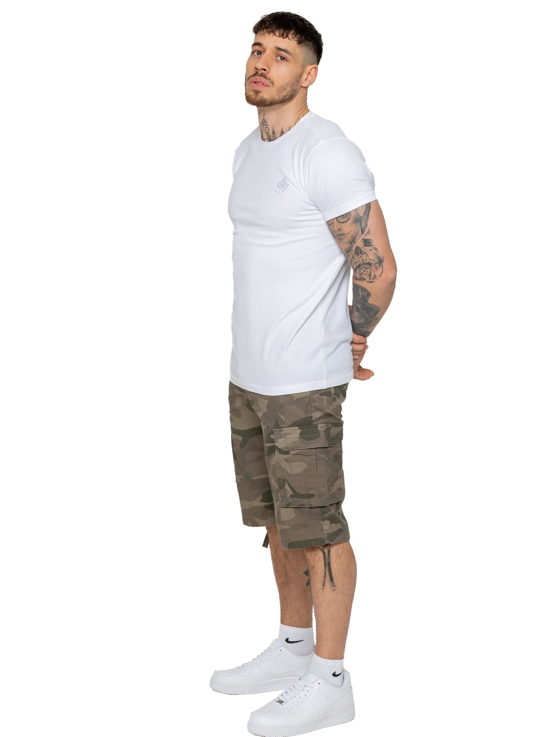 EZS409 Enzo | Mens Cargo Combat Camo Shorts (Copy) ENZO RAWDENIM