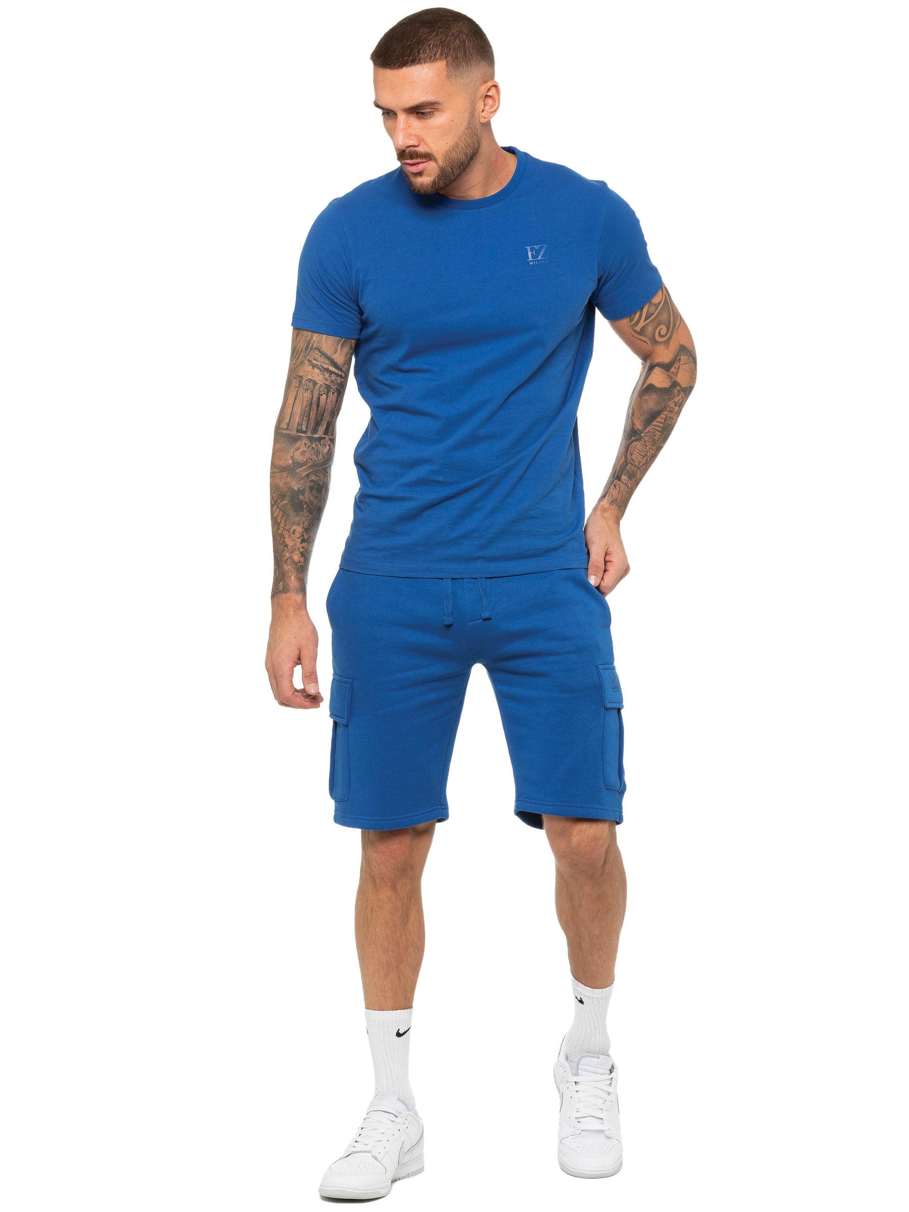 EZTS603 & EZSC602 Copy of Enzo | Mens T-Shirt Tracksuit Set With Shorts ENZO RAWDENIM