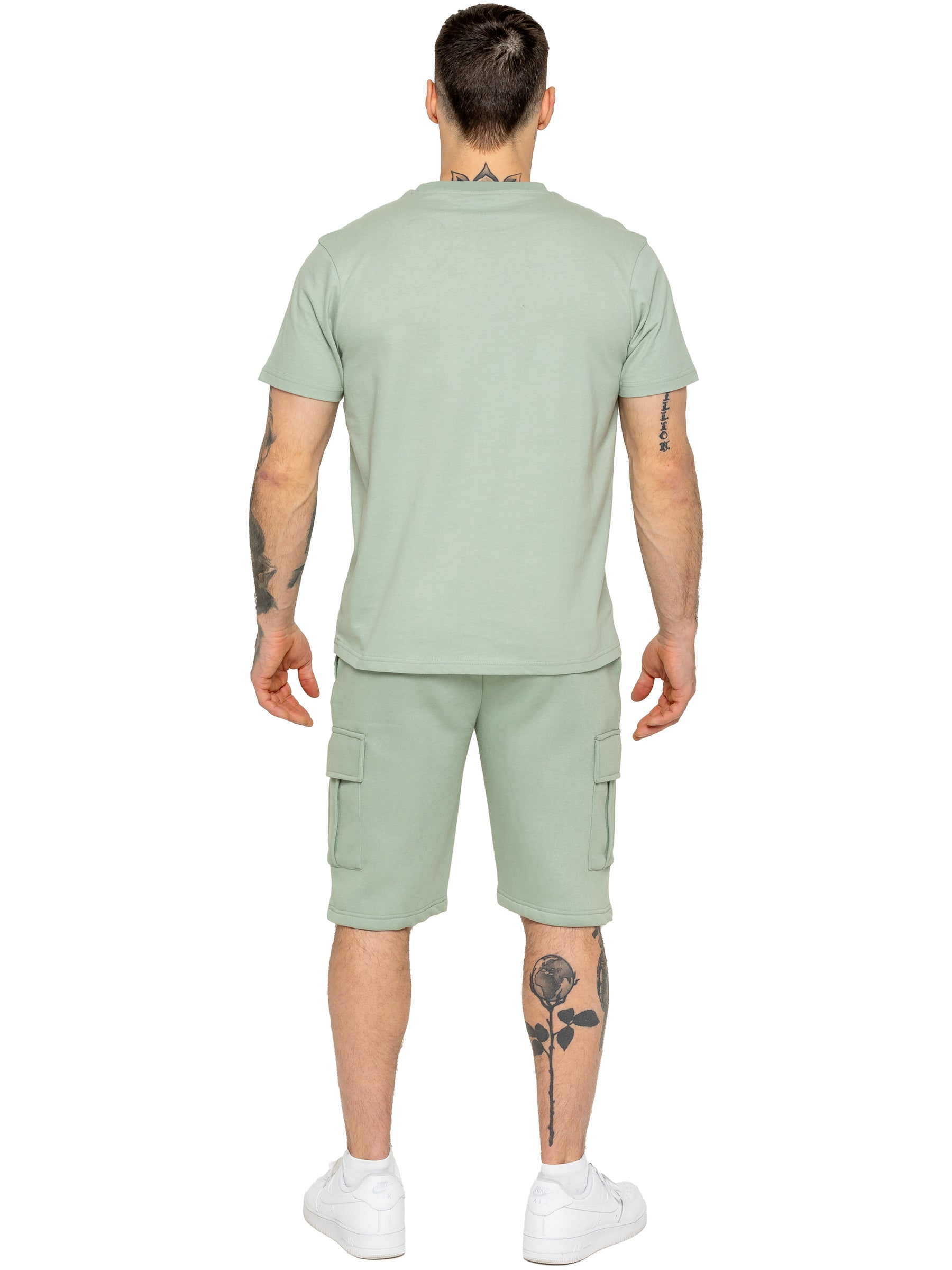 Enzo | Mens T-Shirt Tracksuit Set With Shorts