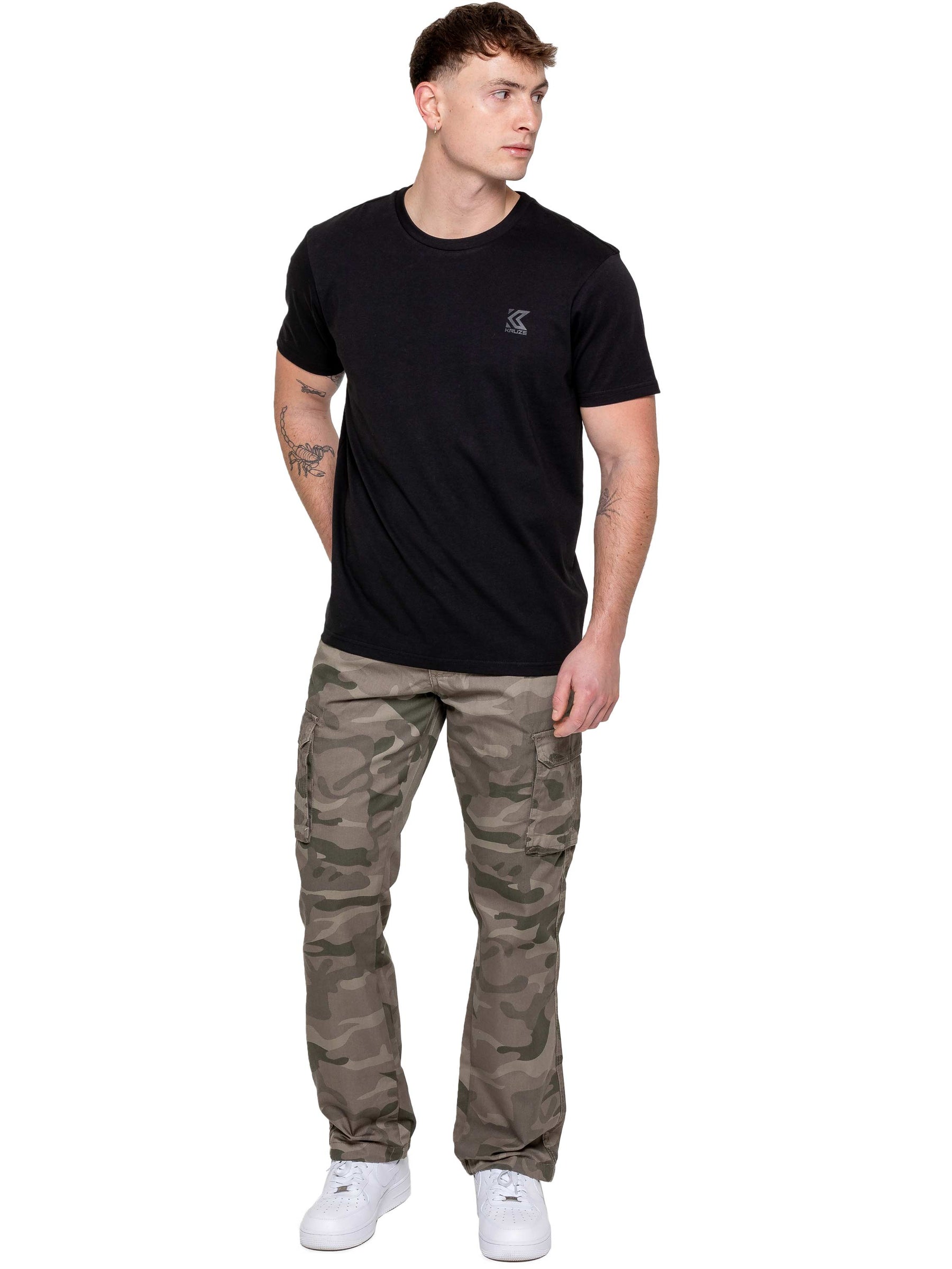 Kruze | Mens Cargo Camo Trousers