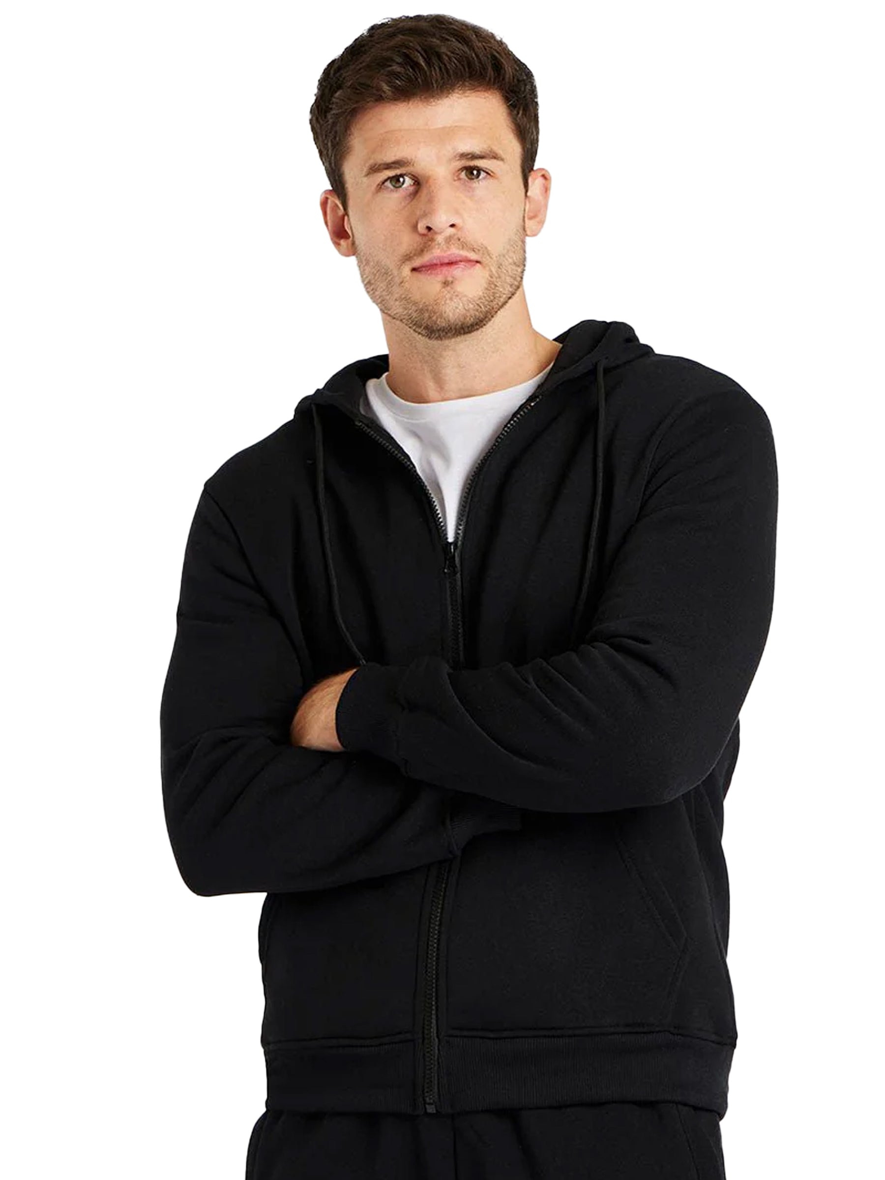 Kruze | Mens Pullover Hoodie Zipped Fleece Tracksuit Set