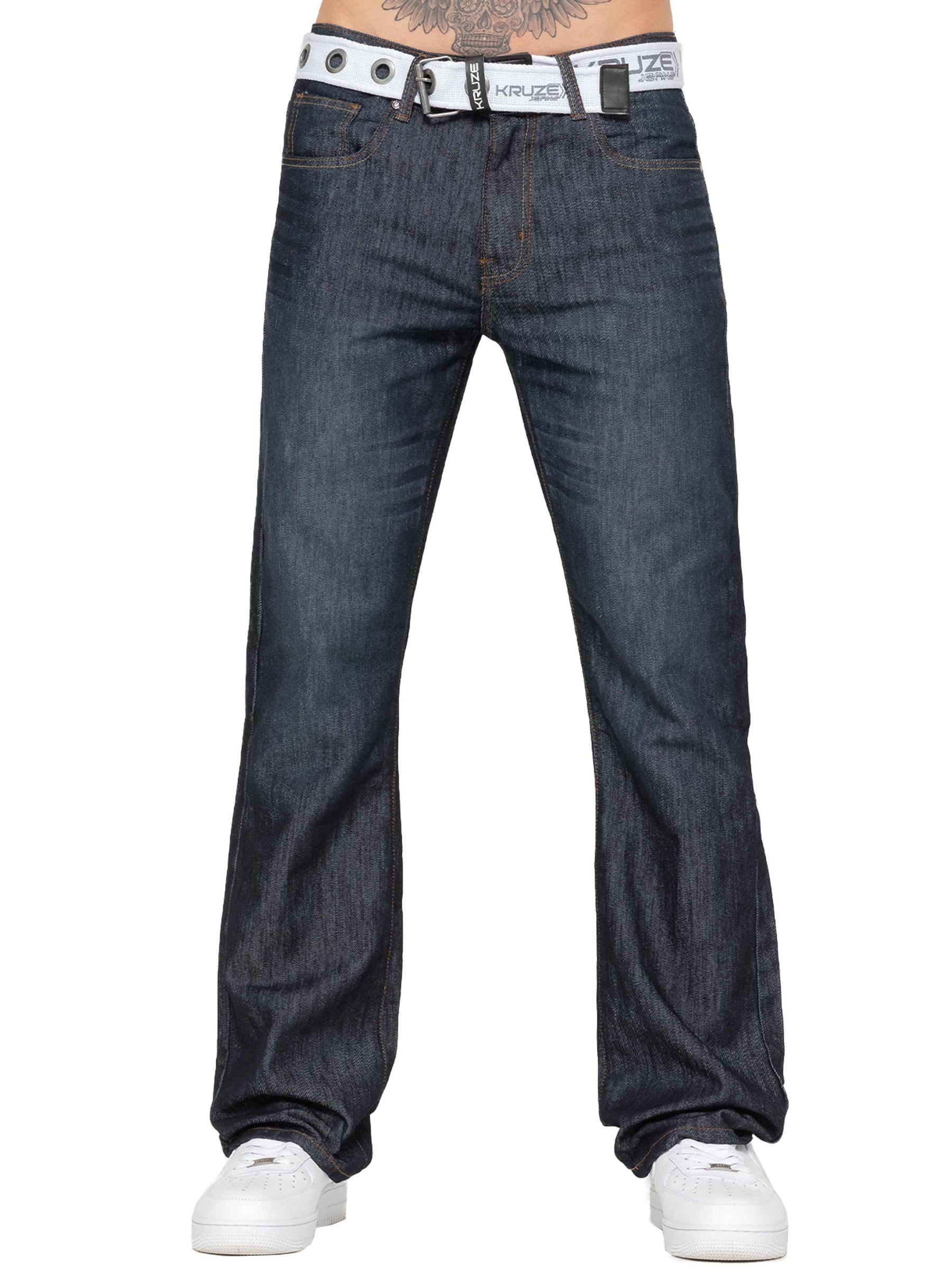 Kruze | Mens Bootcut Denim Jeans
