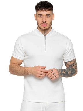 Enzo | Mens Zip T-Shirt