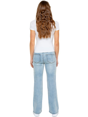 Enzo | Womens Wide Leg Jeans