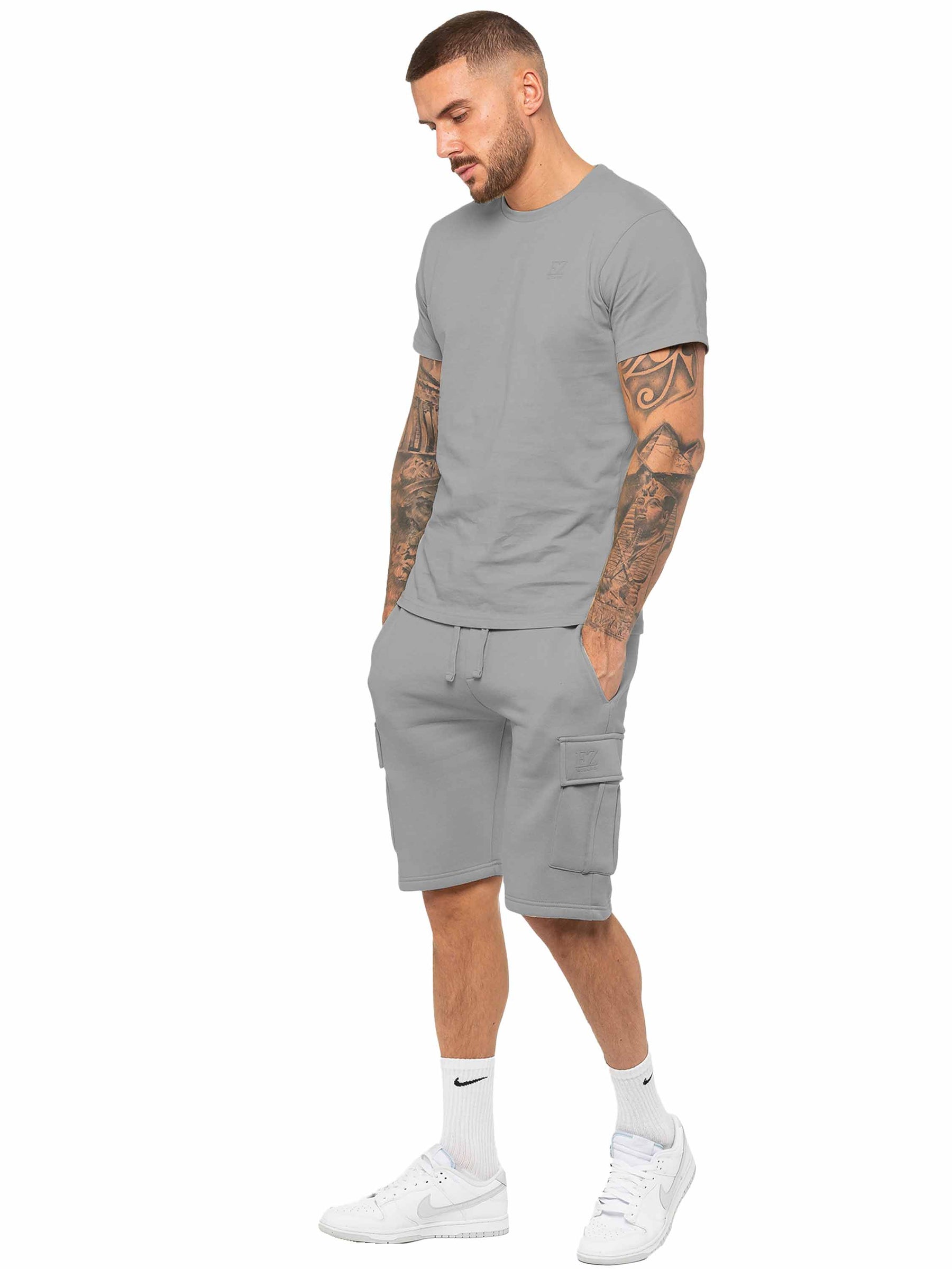 Enzo | Mens T-Shirt Tracksuit Set With Shorts