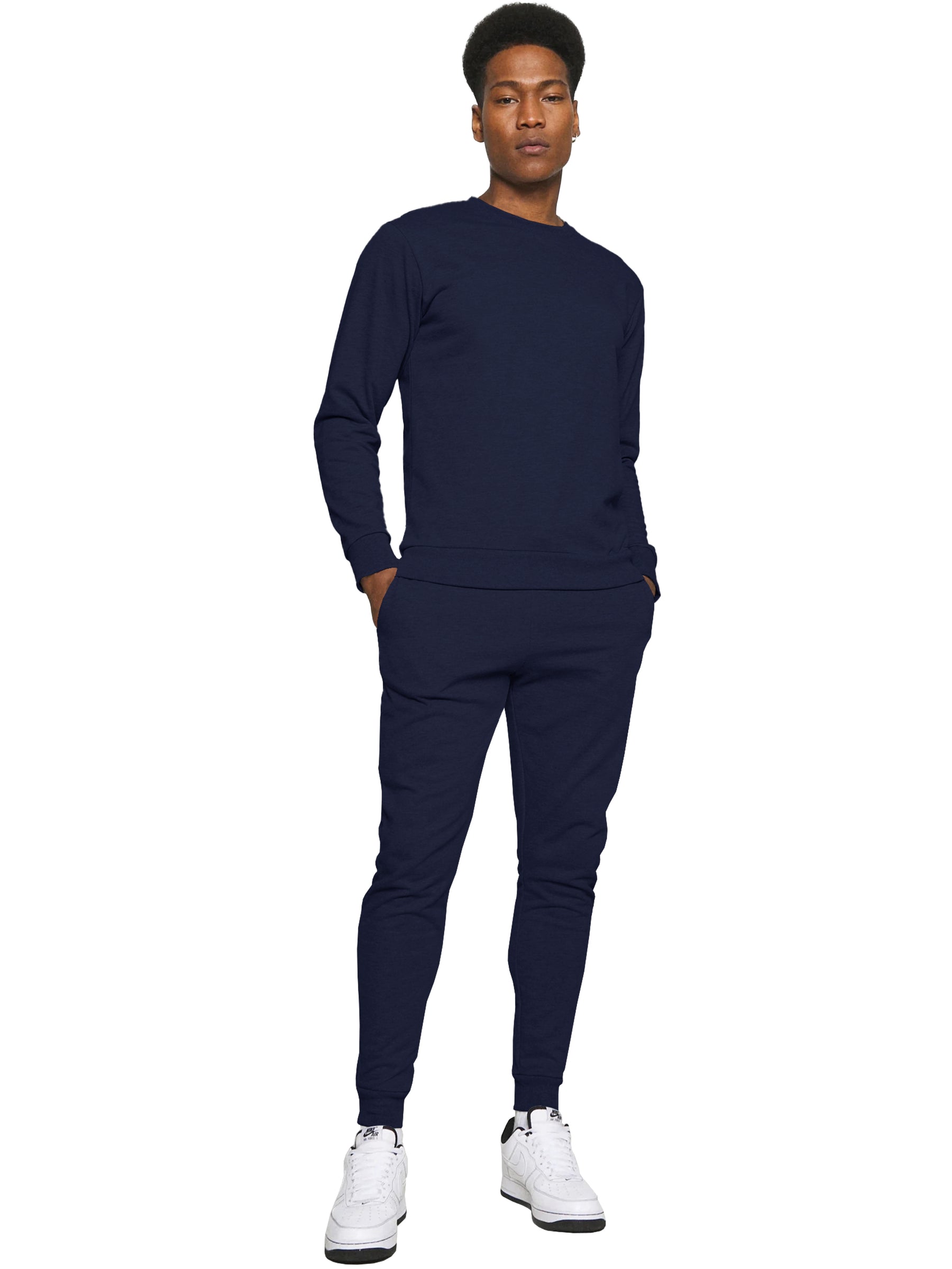 Kruze | Mens Pullover Hoodie Zipped Fleece Tracksuit Set