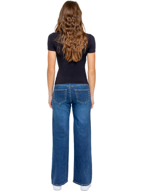 Enzo | Womens Wide Leg Jeans