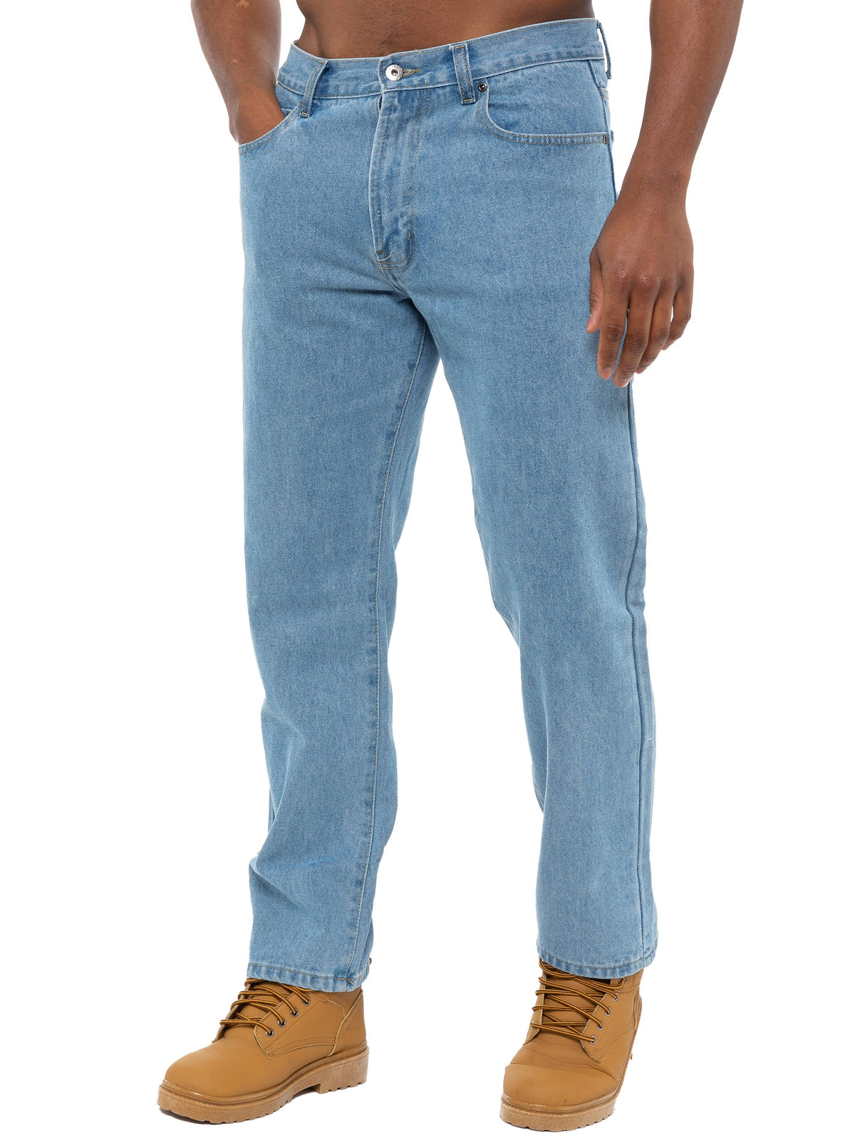 Mens Stone Wash Classic Denim Jeans BCB | Blue Circle Designer Menswear