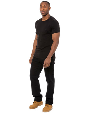 Enzo | Mens Regular Tapered Fit Designer Jeans