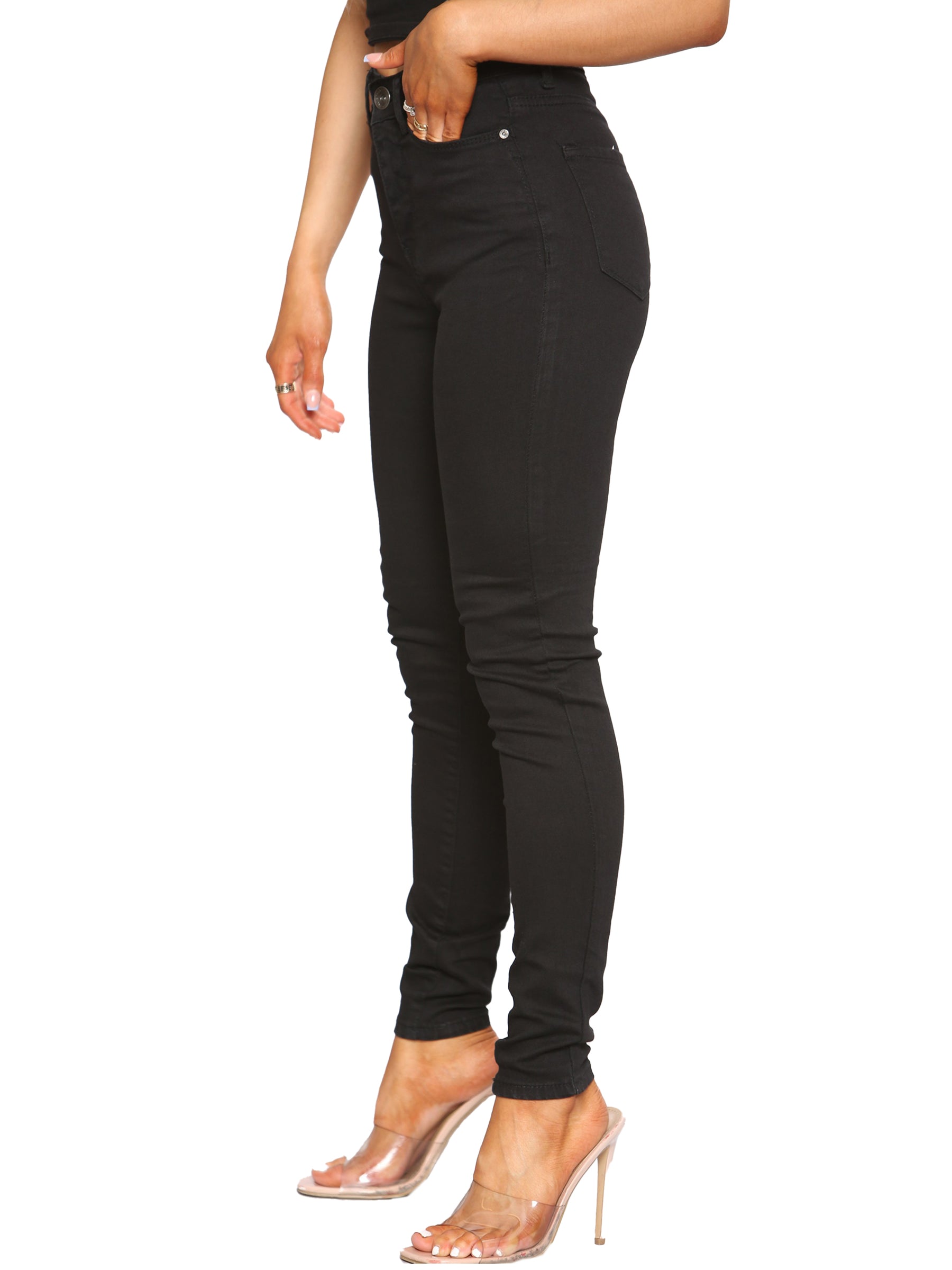 EZL416 Womens Skinny Stretch Denim Jeans UK Size 8-20 | Enzo Designer Womenswear ENZO RAWDENIM
