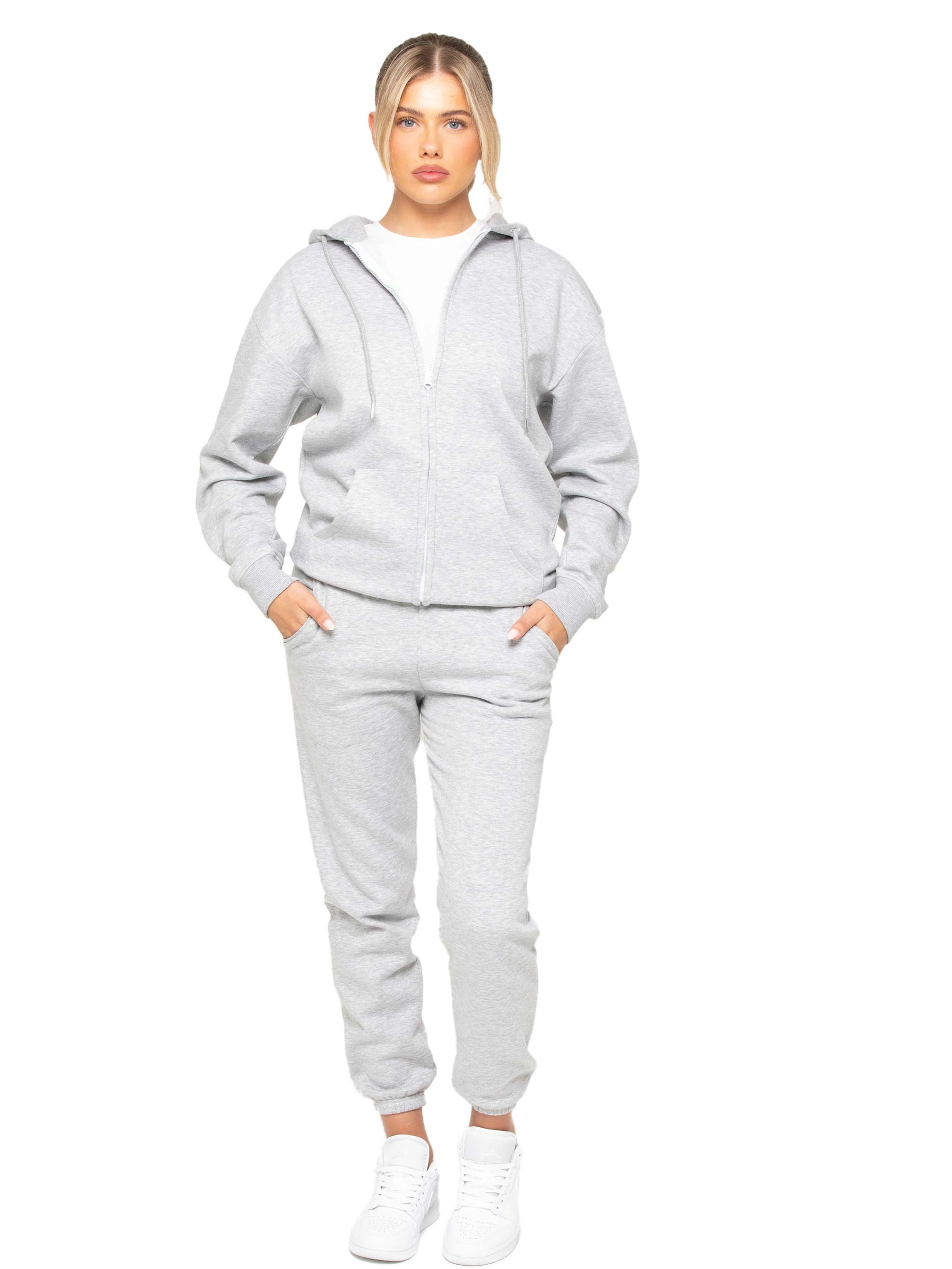 EZLHDZ596 NEW Womens Oversized Zipped Hoodie - Clearance ENZO RAWDENIM