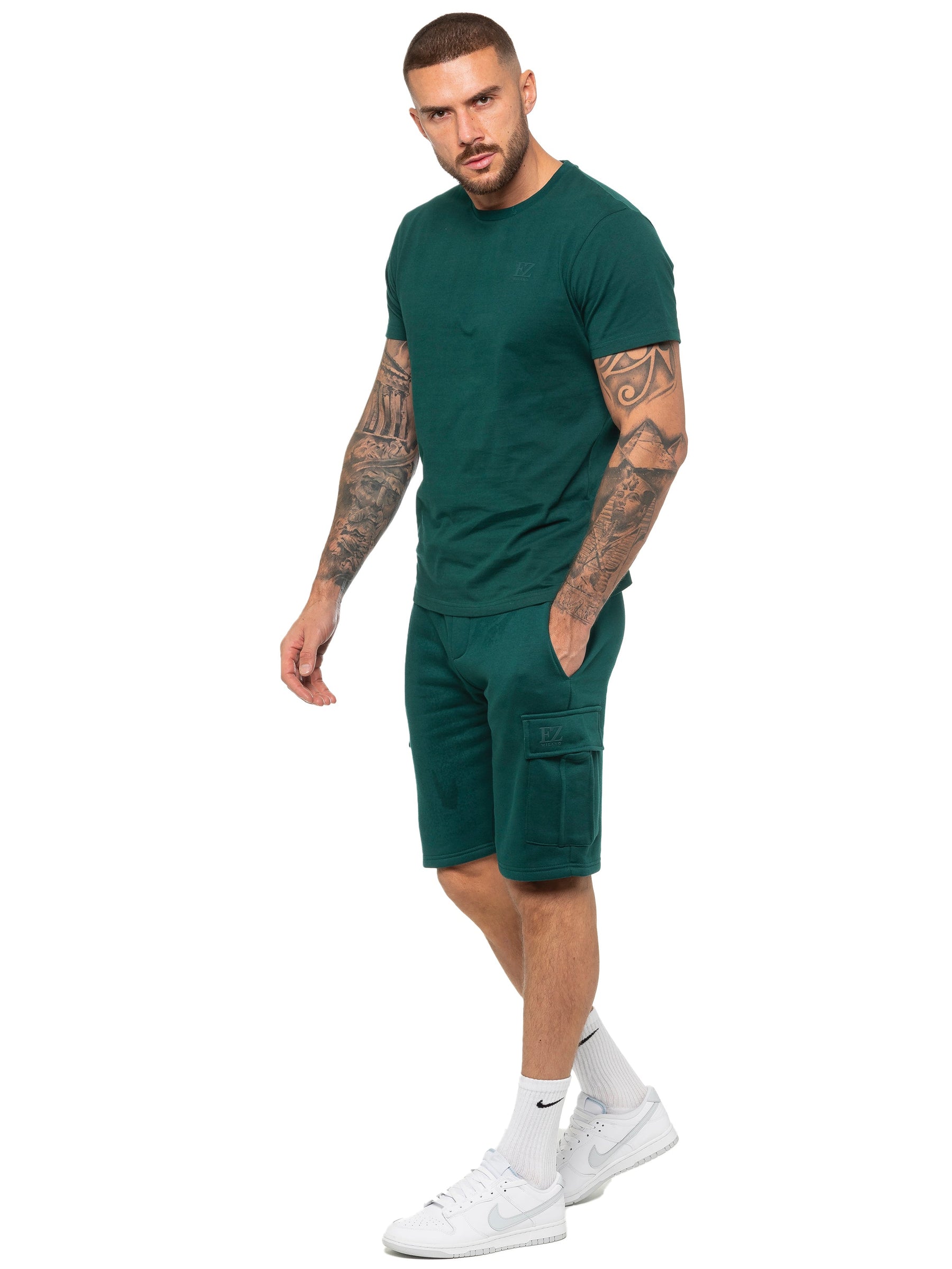 EZTS603 & EZSC602 Copy of Enzo | Mens T-Shirt Tracksuit Set With Shorts ENZO RAWDENIM