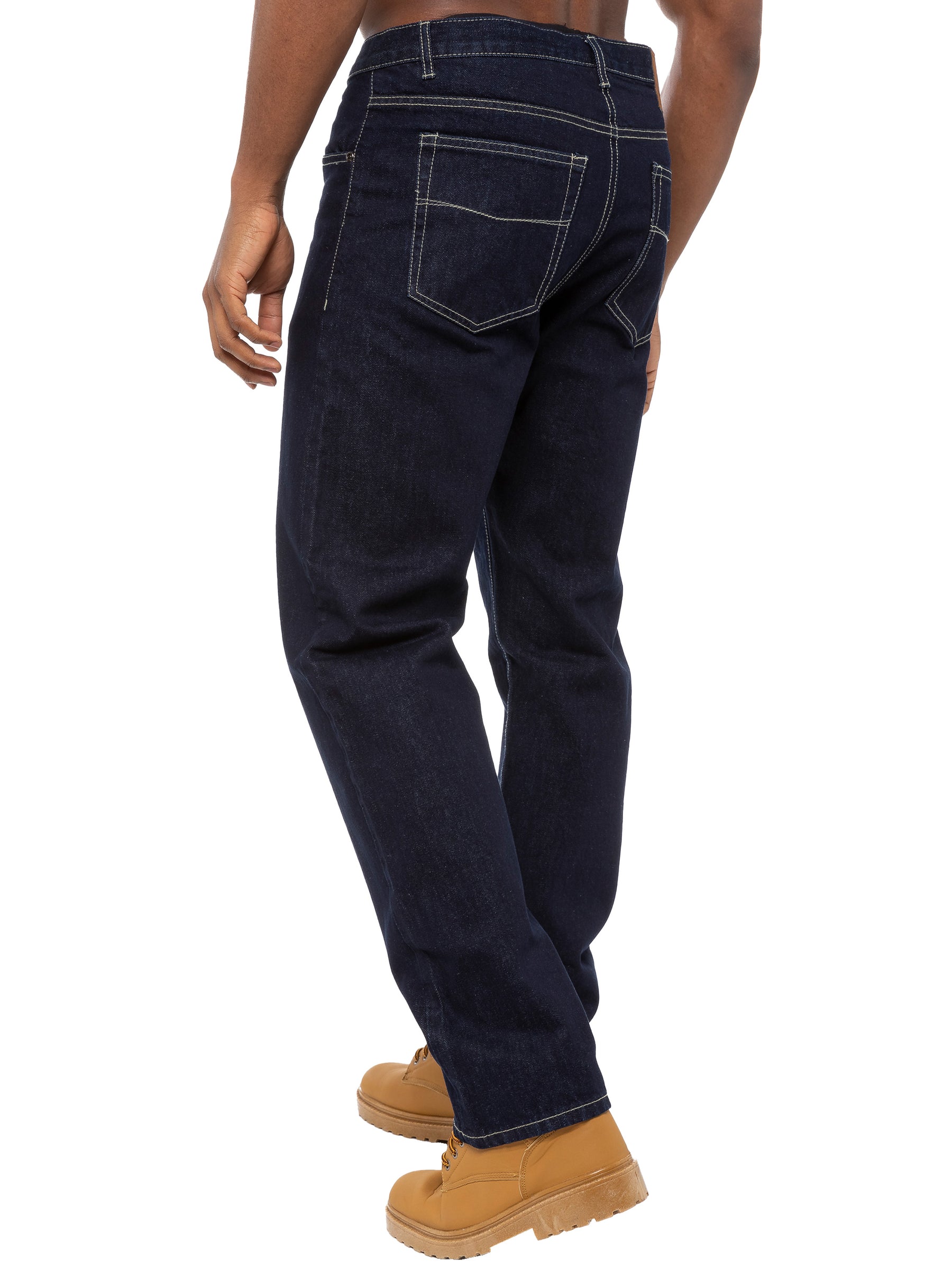 Mens Indigo Wash Classic Denim Jeans BCB3 | Blue Circle Designer Menswear