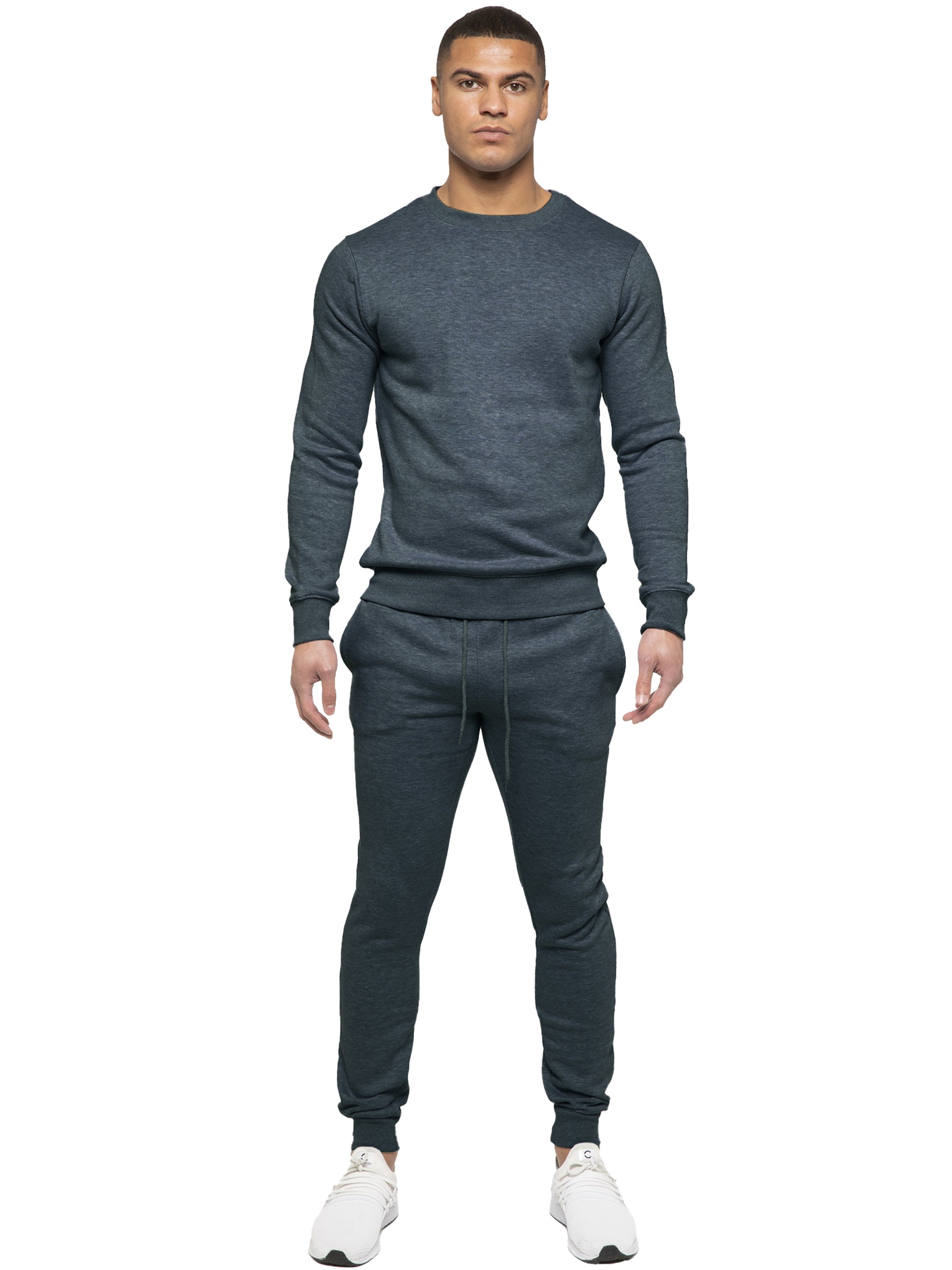 Kruze | Mens Pullover Hoodie Zipped Fleece Tracksuit Set