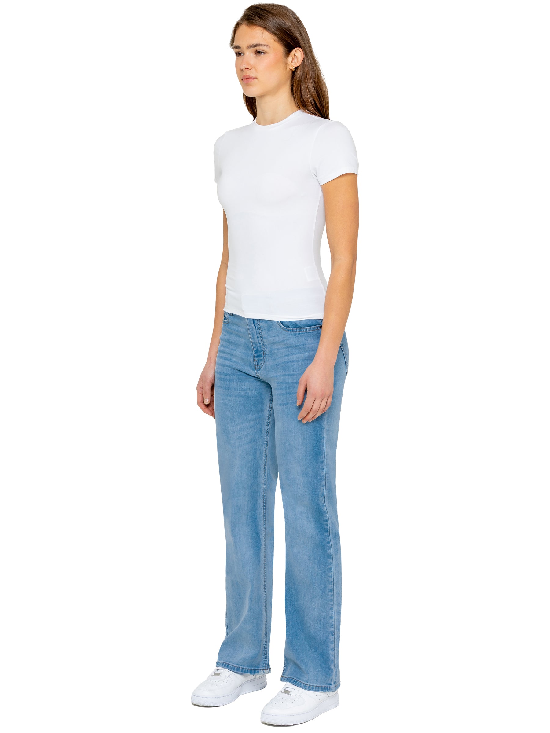 Enzo | Womens Wide Leg Jeans