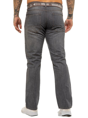 Enzo | Mens Designer Regular Straight Fit Denim Jeans Designer Menswear