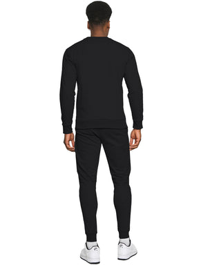 Kruze | Mens Pullover Hoodie Zipped Fleece Tracksuit Set