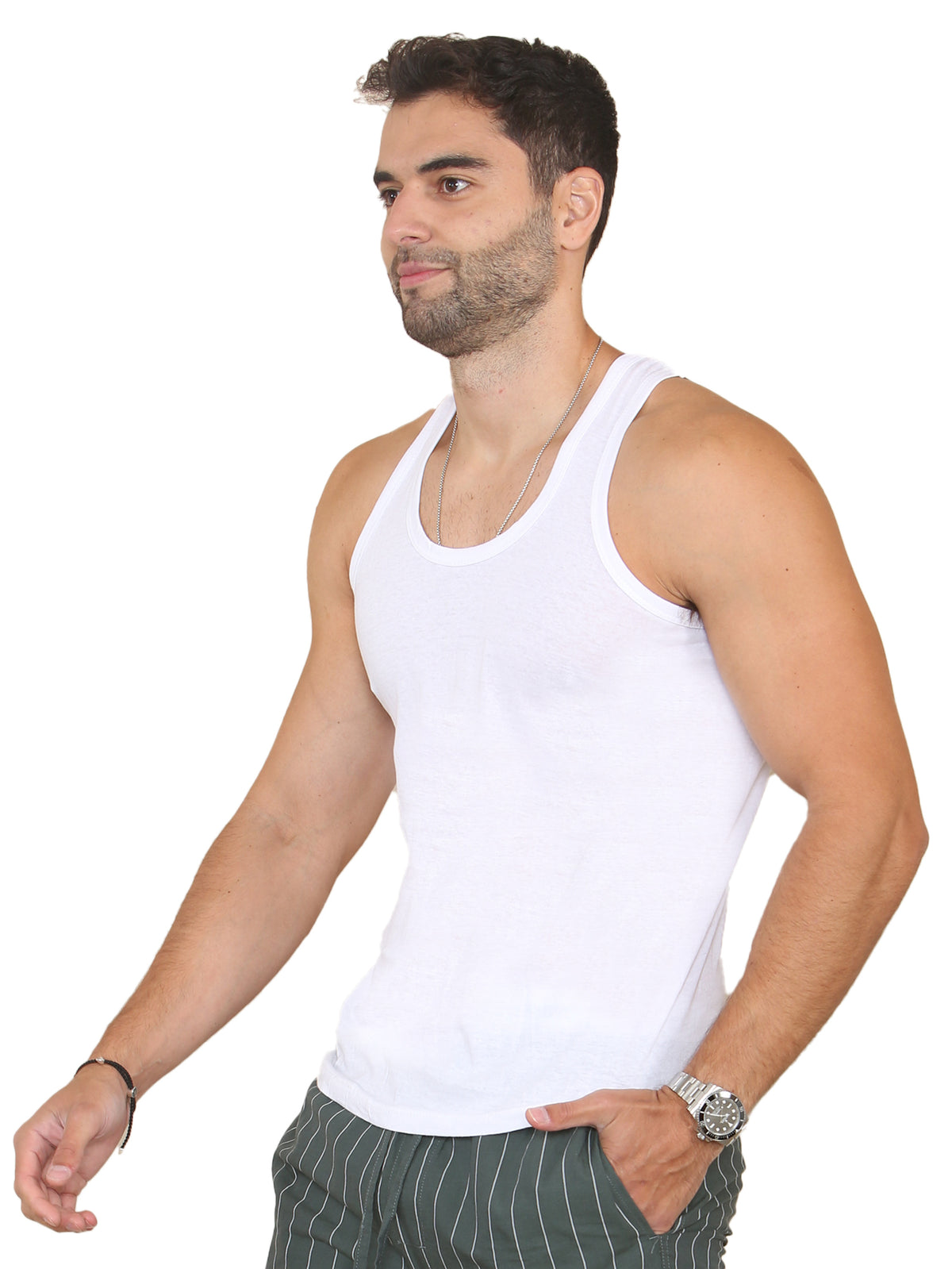 EZV604 Enzo | Mens 3 Pack Vests ENZO RAWDENIM