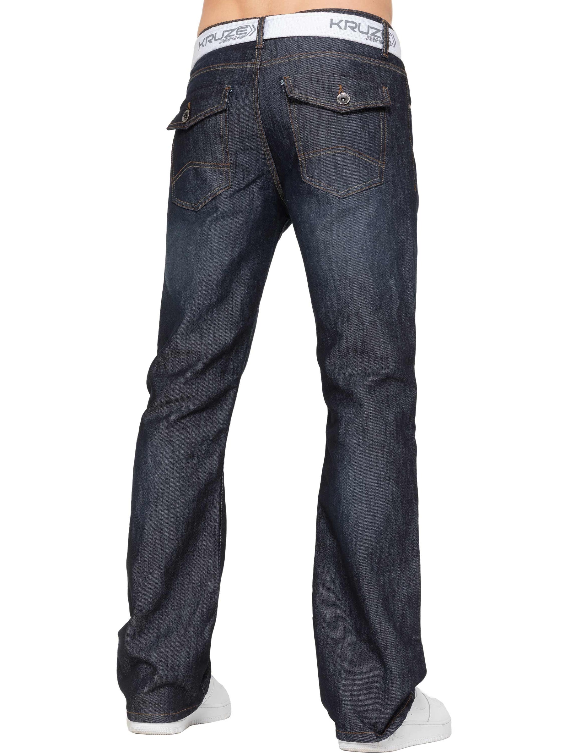 Kruze | Mens Bootcut Denim Jeans