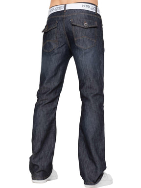 Kruze | Mens Bootcut Denim Jeans